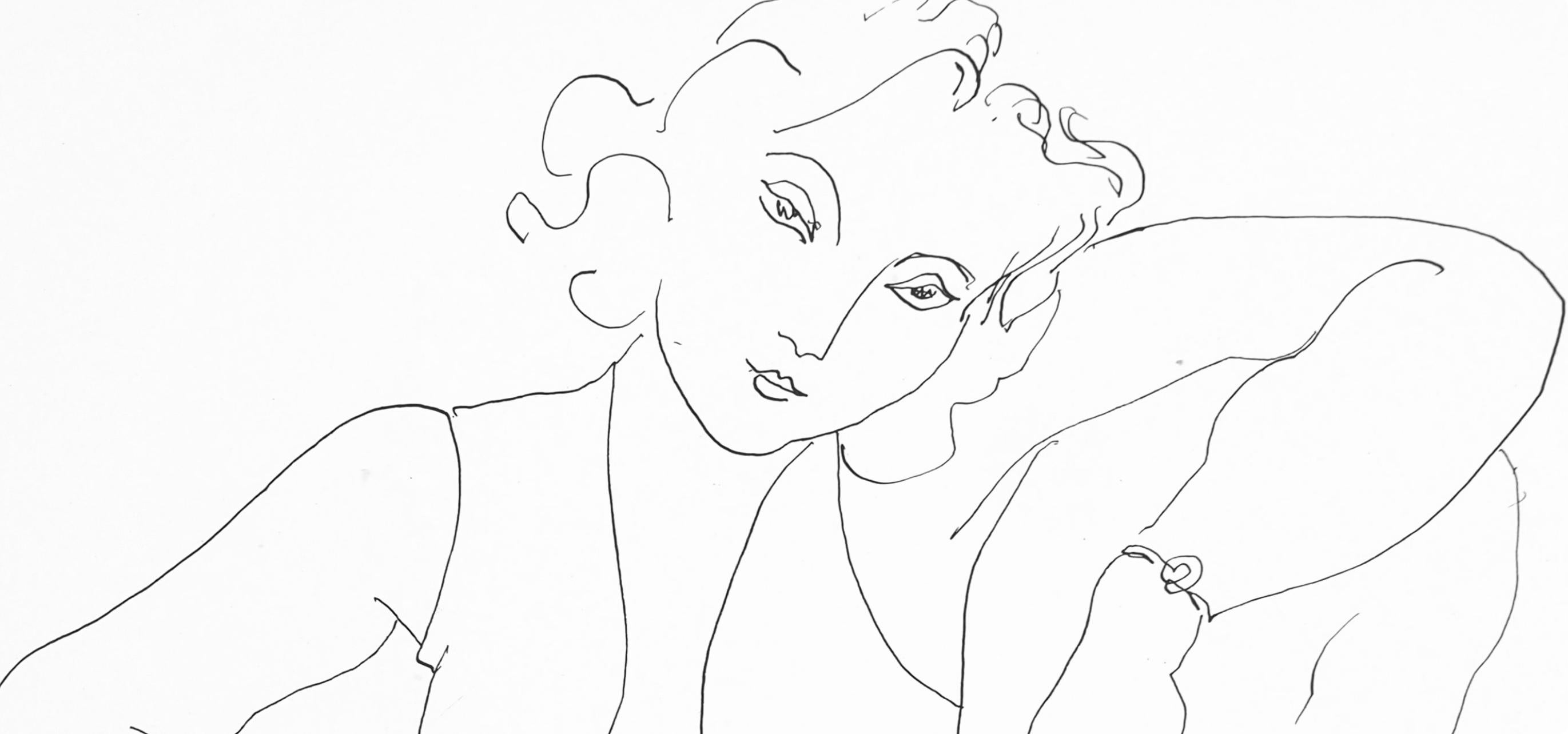 Matisse, Série B, var. 5 (Duthuit 9), Dessins, Thèmes et variations (dopo) - Print di Henri Matisse