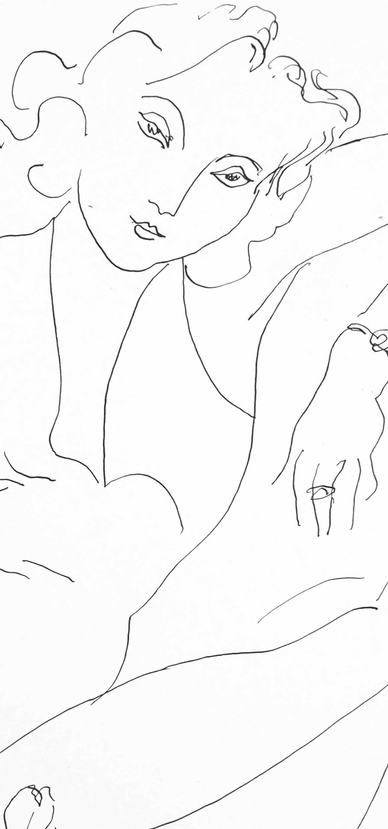 Matisse, Série B, var. 5 (Duthuit 9), Dessins, Thèmes et variations (dopo) - Print Fauvismo di Henri Matisse
