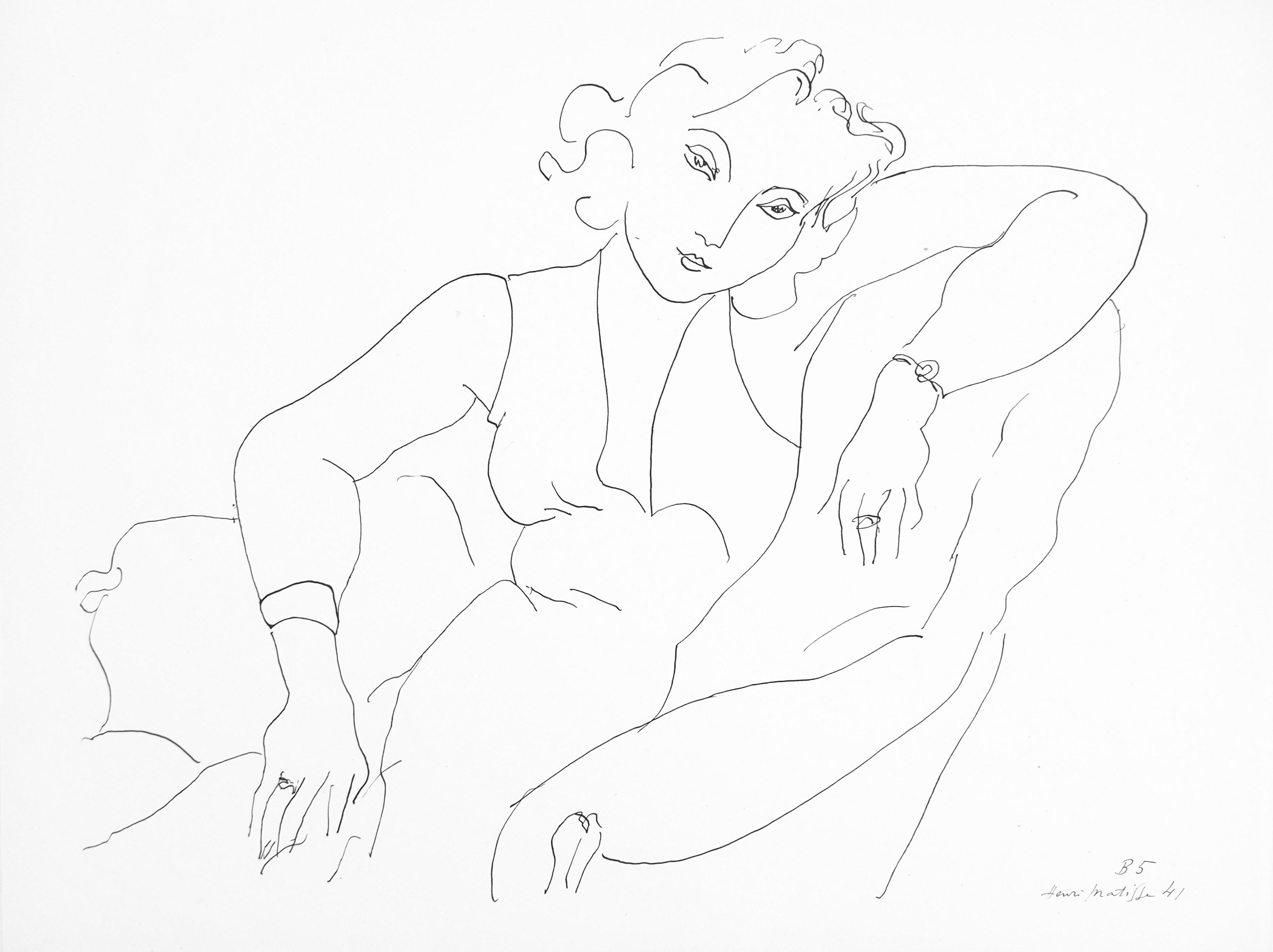 Matisse, Série B, var. 5 (Duthuit 9), Dessins, Thèmes et variations (nach)