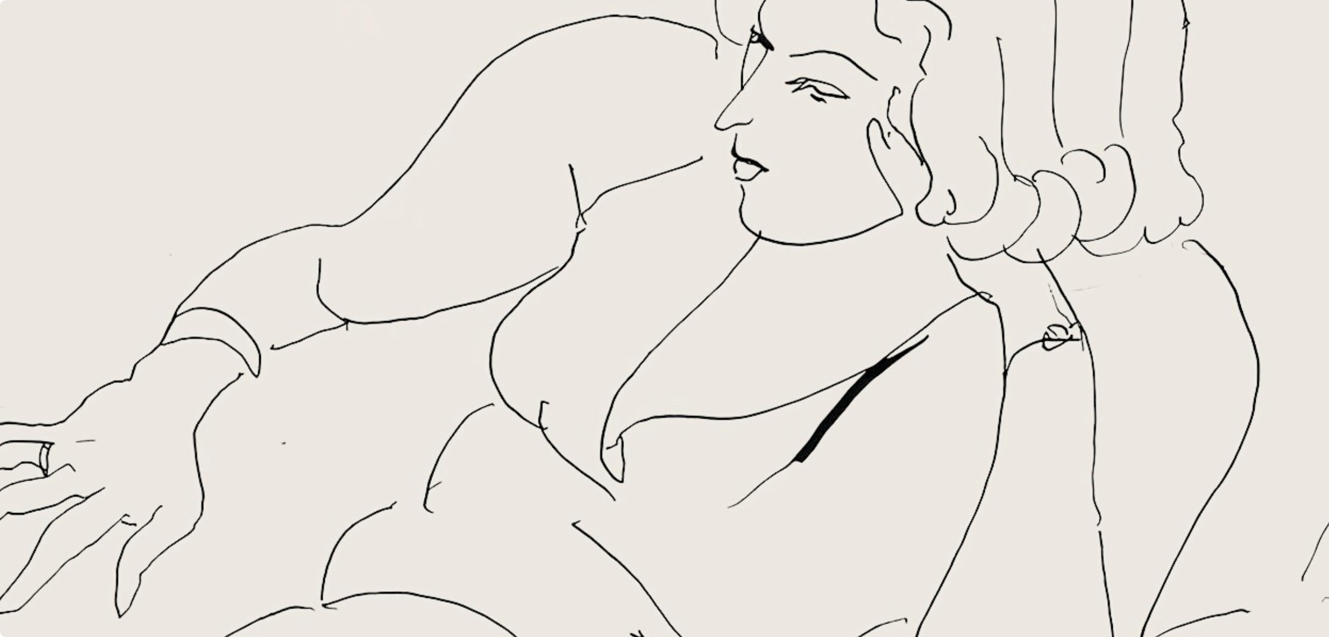 Matisse, Série B, var. 6 (Duthuit 9), Dessins, Thèmes et variations (dopo) - Print Moderno di Henri Matisse
