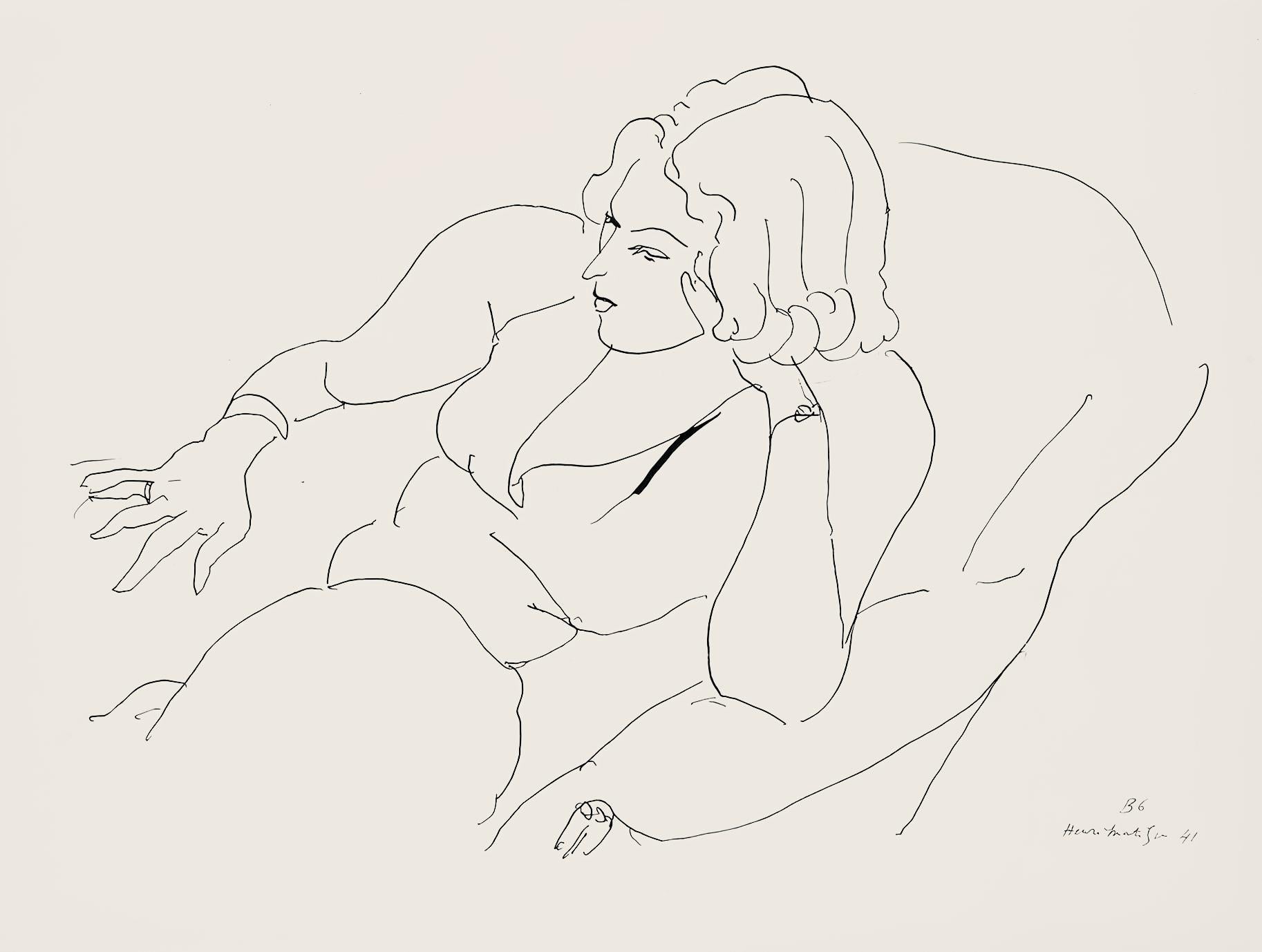 Matisse, Série B, var. 6 (Duthuit 9), Dessins, Thèmes et variations (after)