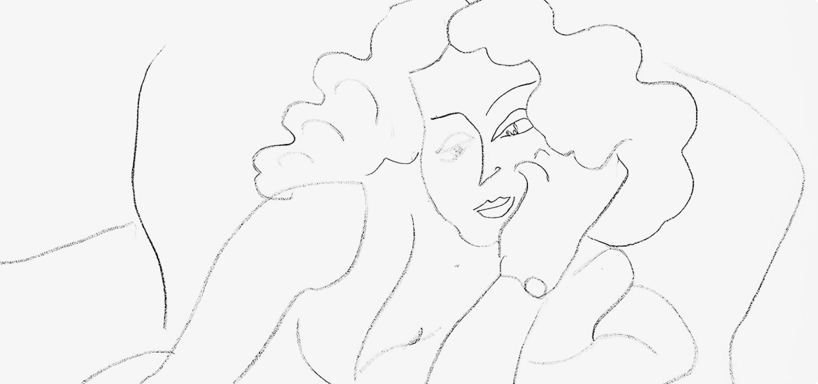 Matisse, Série B, var. 7 (Duthuit 9), Dessins, Thèmes et variations (dopo) - Print di Henri Matisse