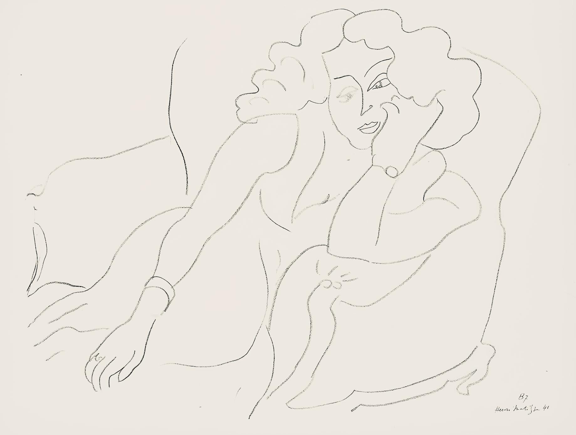 Henri Matisse Abstract Print - Matisse, Série B, var. 7 (Duthuit 9), Dessins, Thèmes et variations (after)