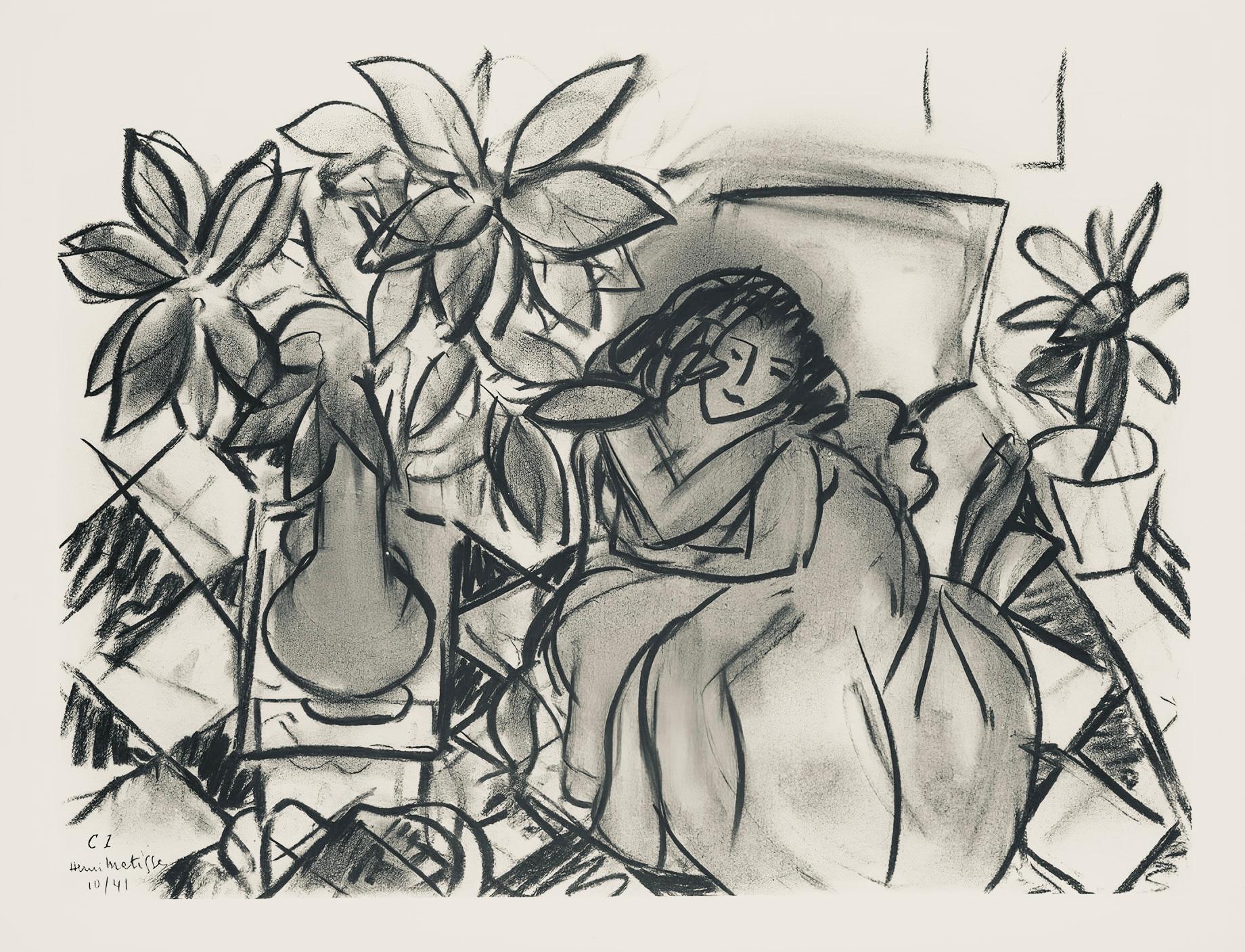 Matisse, Série C, var. 1 (Duthuit 9), Dessins, Thèmes et variations (after) For Sale 1