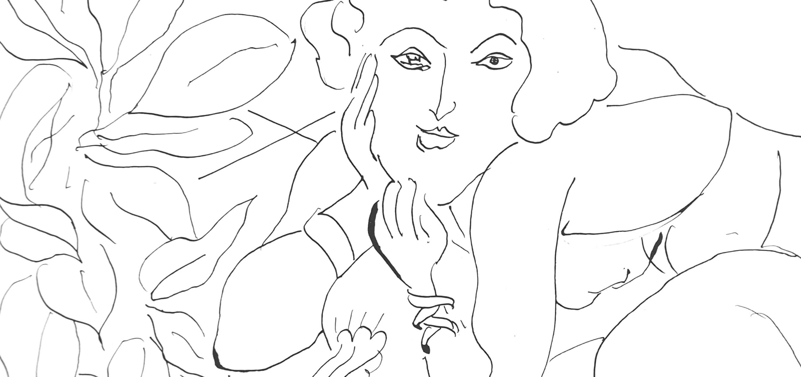 Matisse, Série C, var. 2 (Duthuit 9), Dessins, Thèmes et variations (dopo) - Print di Henri Matisse