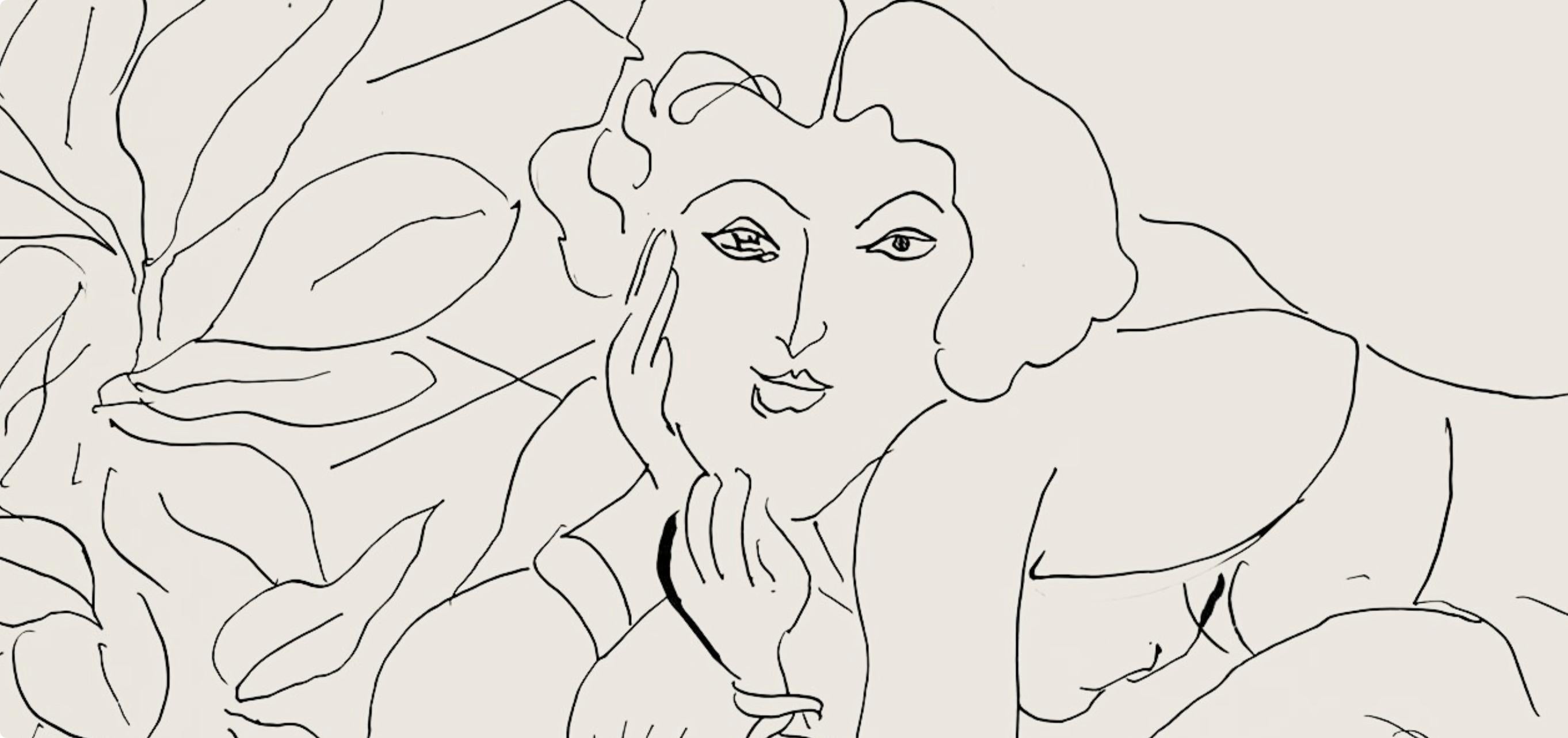 Matisse, Série C, var. 2 (Duthuit 9), Dessins, Thèmes et variations (d'après) - Moderne Print par Henri Matisse