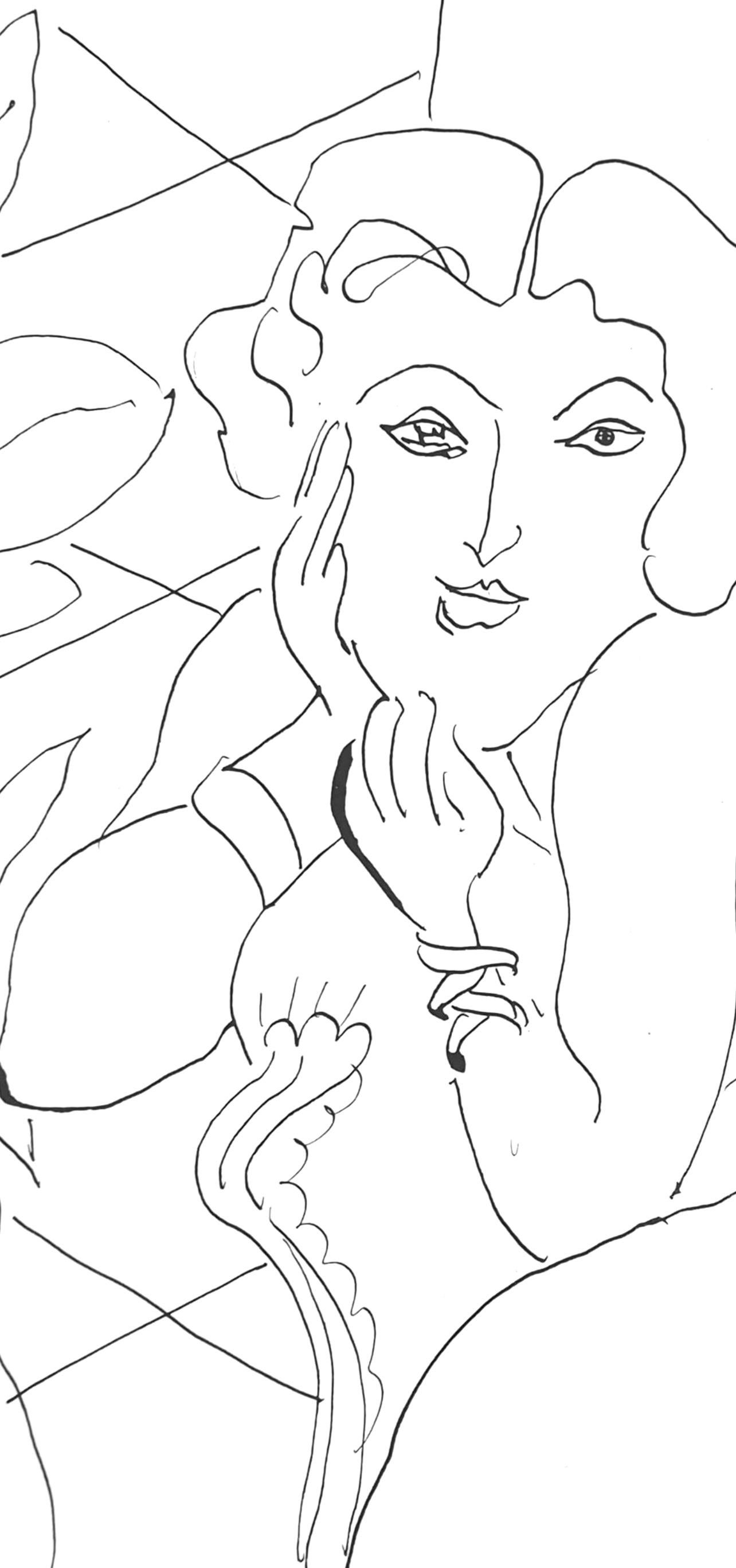 Matisse, Série C, var. 2 (Duthuit 9), Dessins, Thèmes et variations (dopo) - Print Fauvismo di Henri Matisse