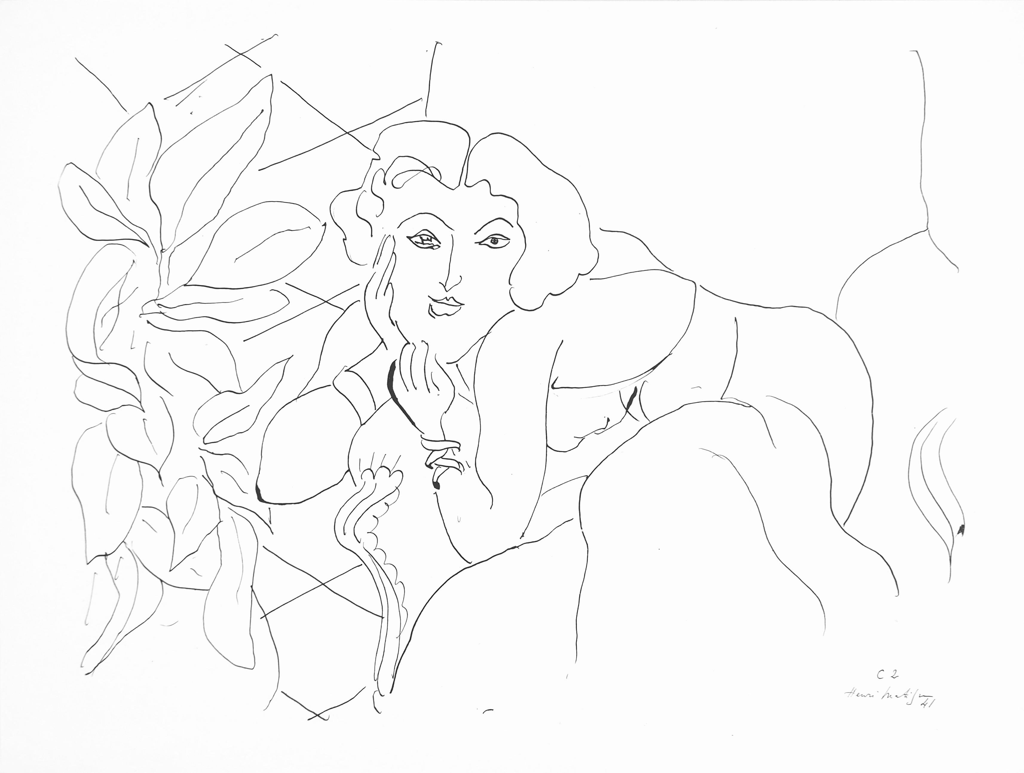Matisse, Série C, var. 2 (Duthuit 9), Dessins, Thèmes et variations (dopo)