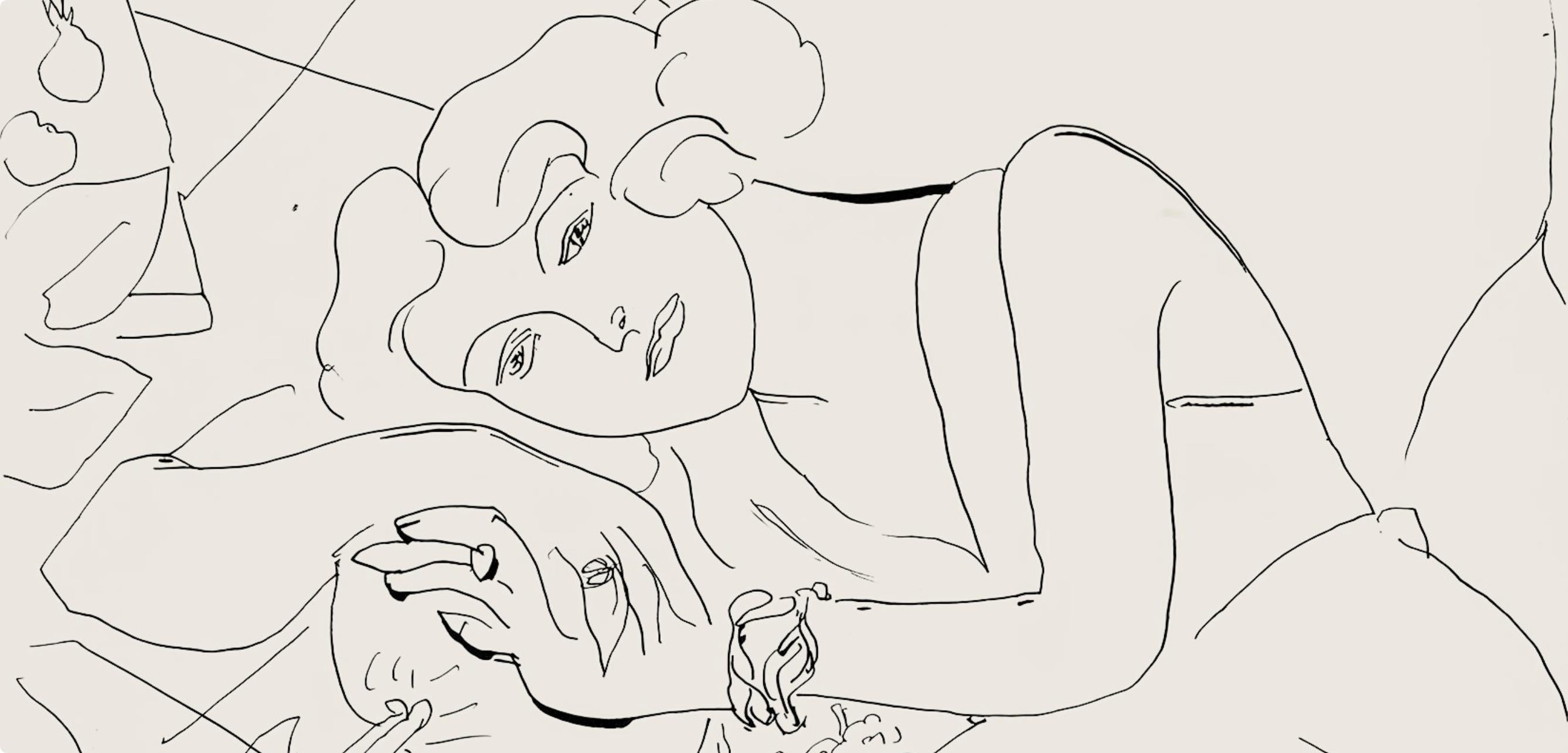 Matisse, Série C, var. 3 (Duthuit 9), Dessins, Thèmes et variations (after) - Print by Henri Matisse