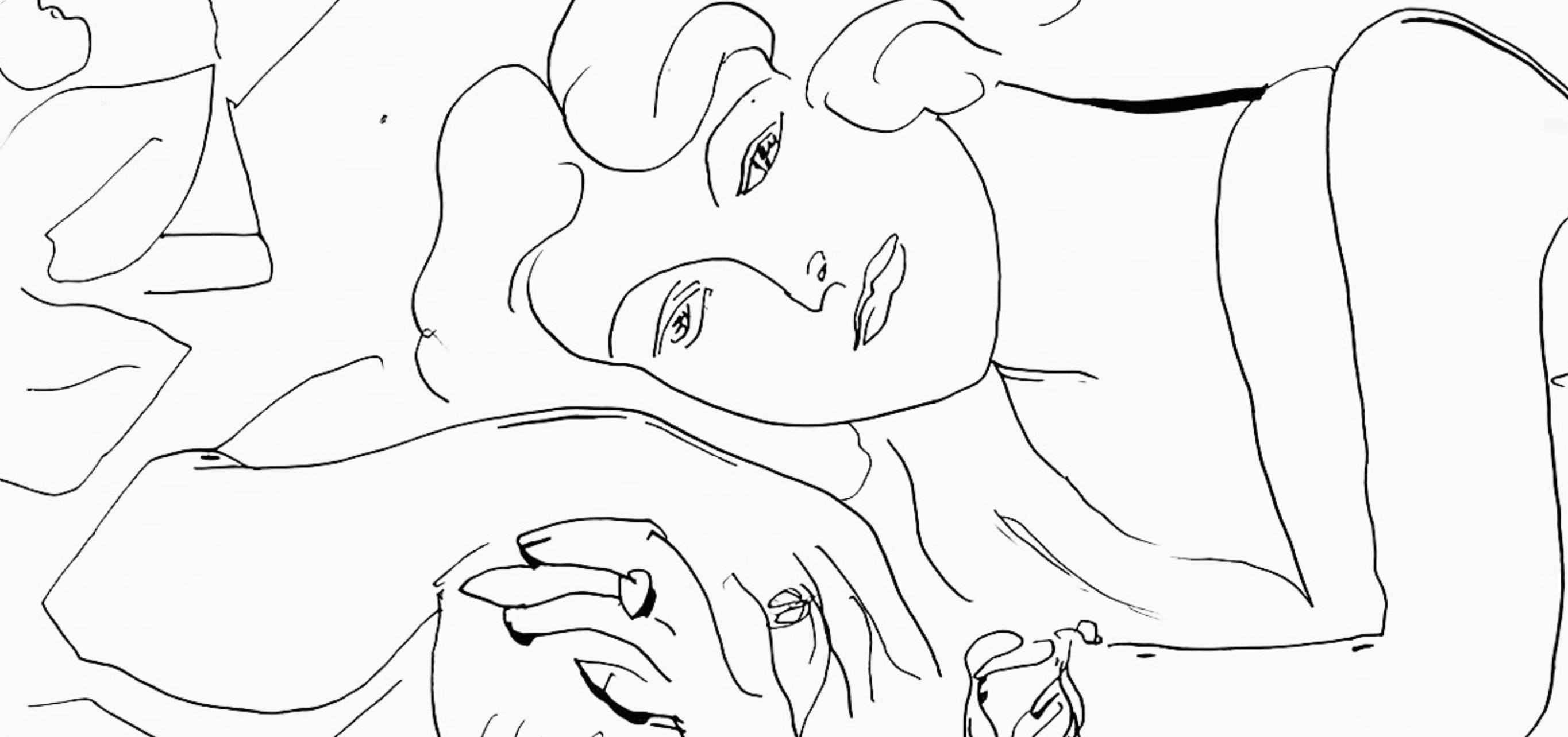 Matisse, Série C, var. 3 (Duthuit 9), Dessins, Thèmes et variations (dopo) - Print di Henri Matisse