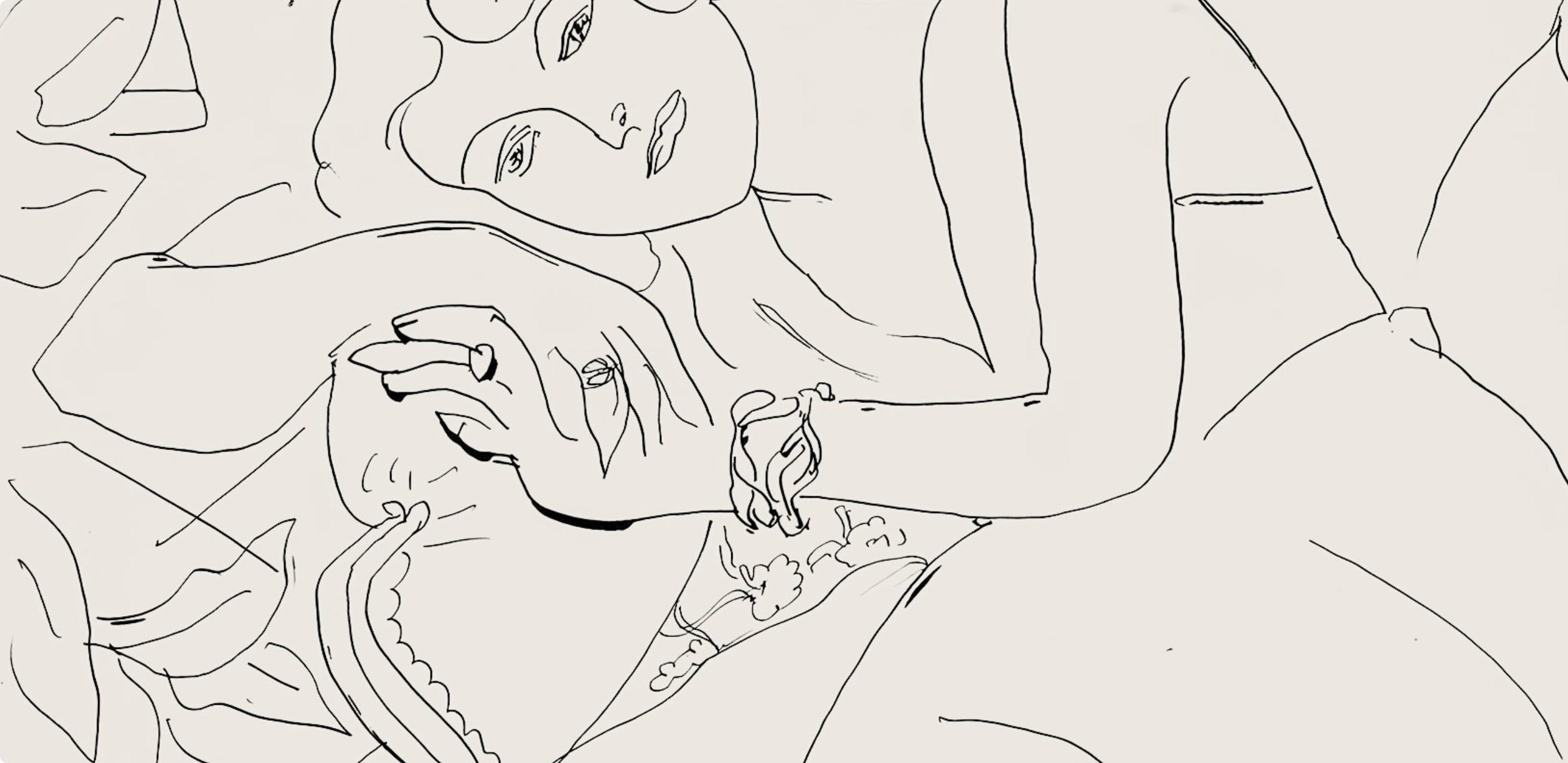Matisse, Série C, var. 3 (Duthuit 9), Dessins, Thèmes et variations (after) - Modern Print by Henri Matisse