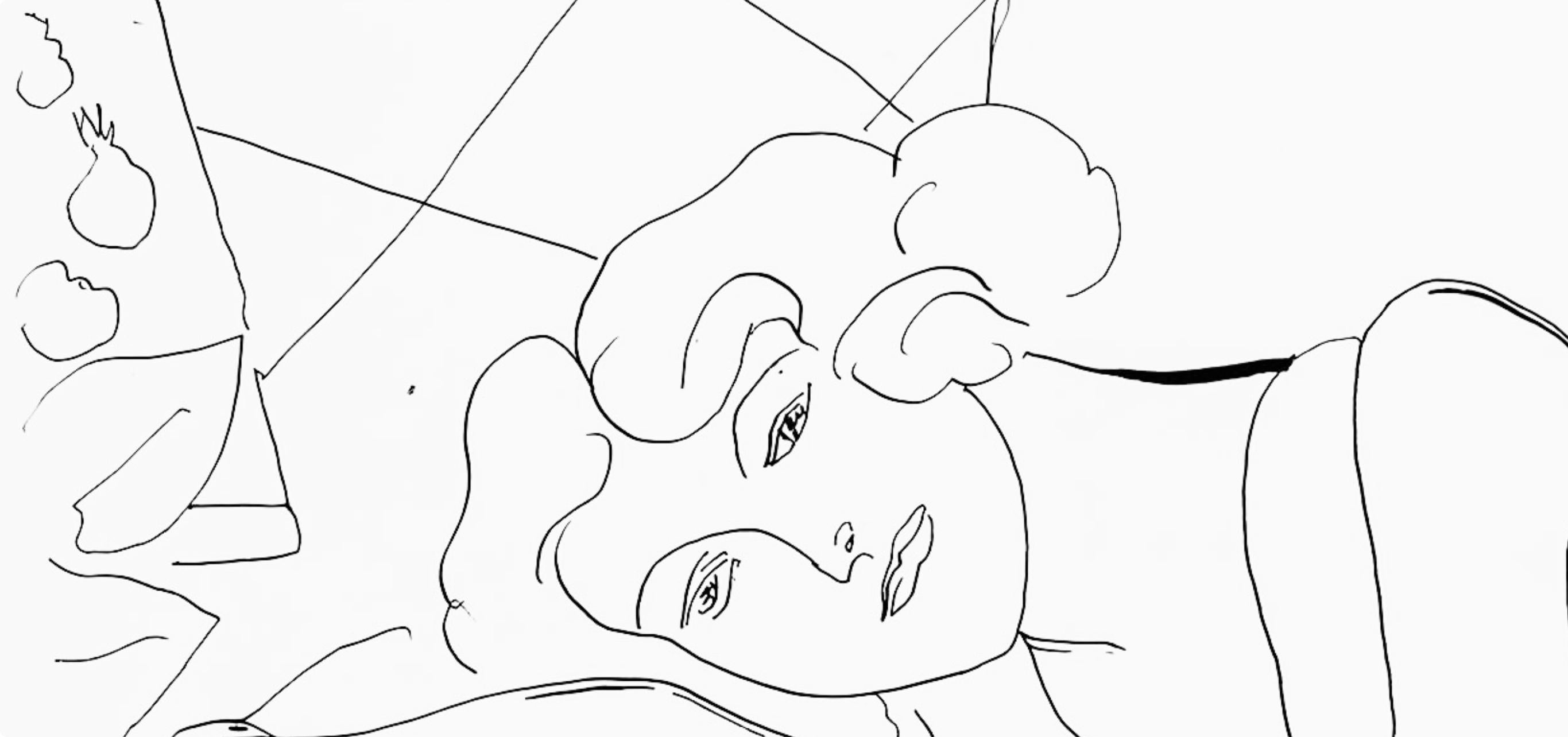 Matisse, Série C, var. 3 (Duthuit 9), Dessins, Thèmes et variations (dopo) - Print Fauvismo di Henri Matisse