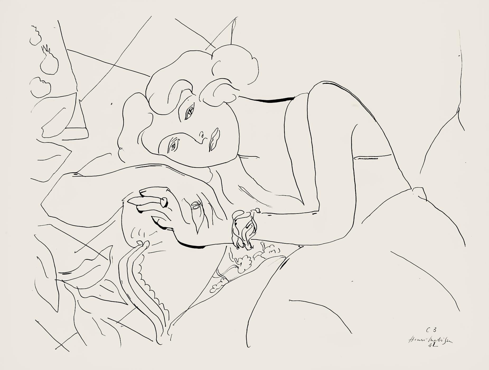 Matisse, Série C, var. 3 (Duthuit 9), Dessins, Thèmes et variations (d'après)