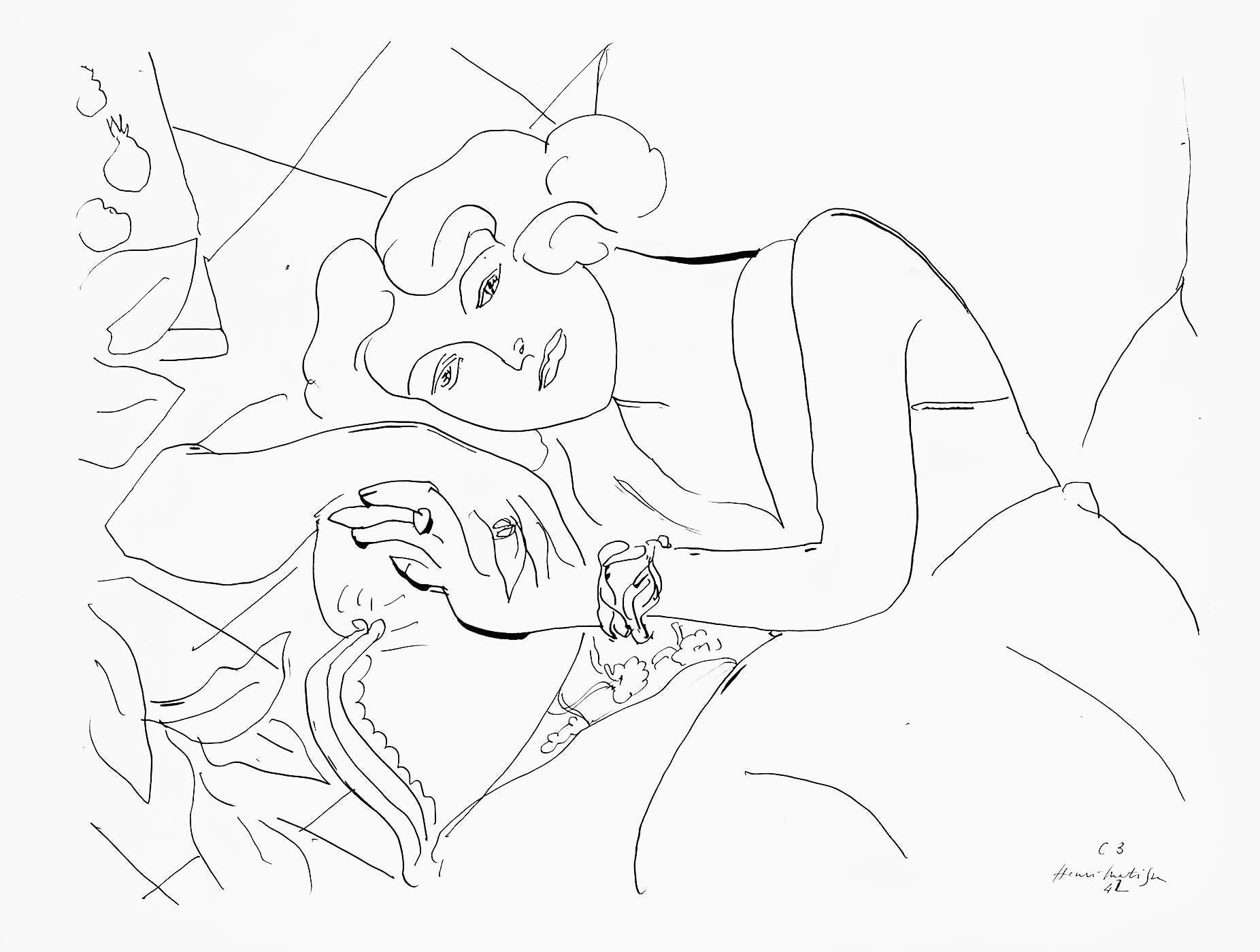 Matisse, Série C, var. 3 (Duthuit 9), Dessins, Thèmes et variations (dopo)