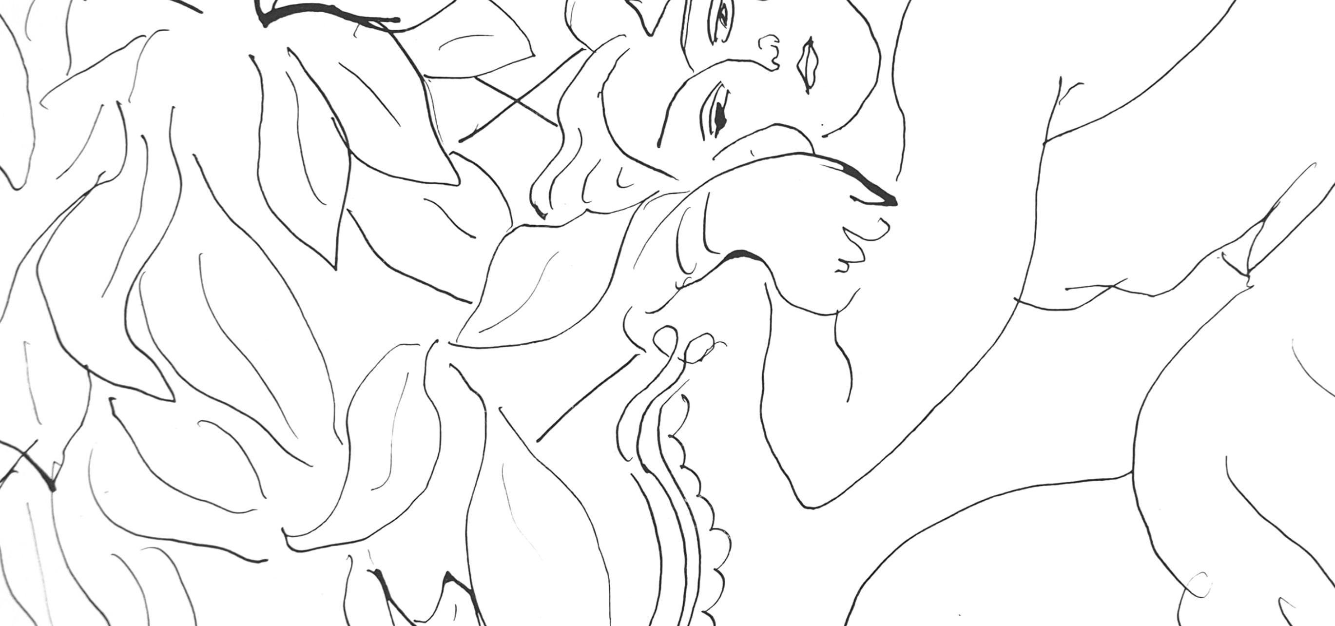 Matisse, Série C, var. 4 (Duthuit 9), Dessins, Thèmes et variations (dopo) - Print Fauvismo di Henri Matisse