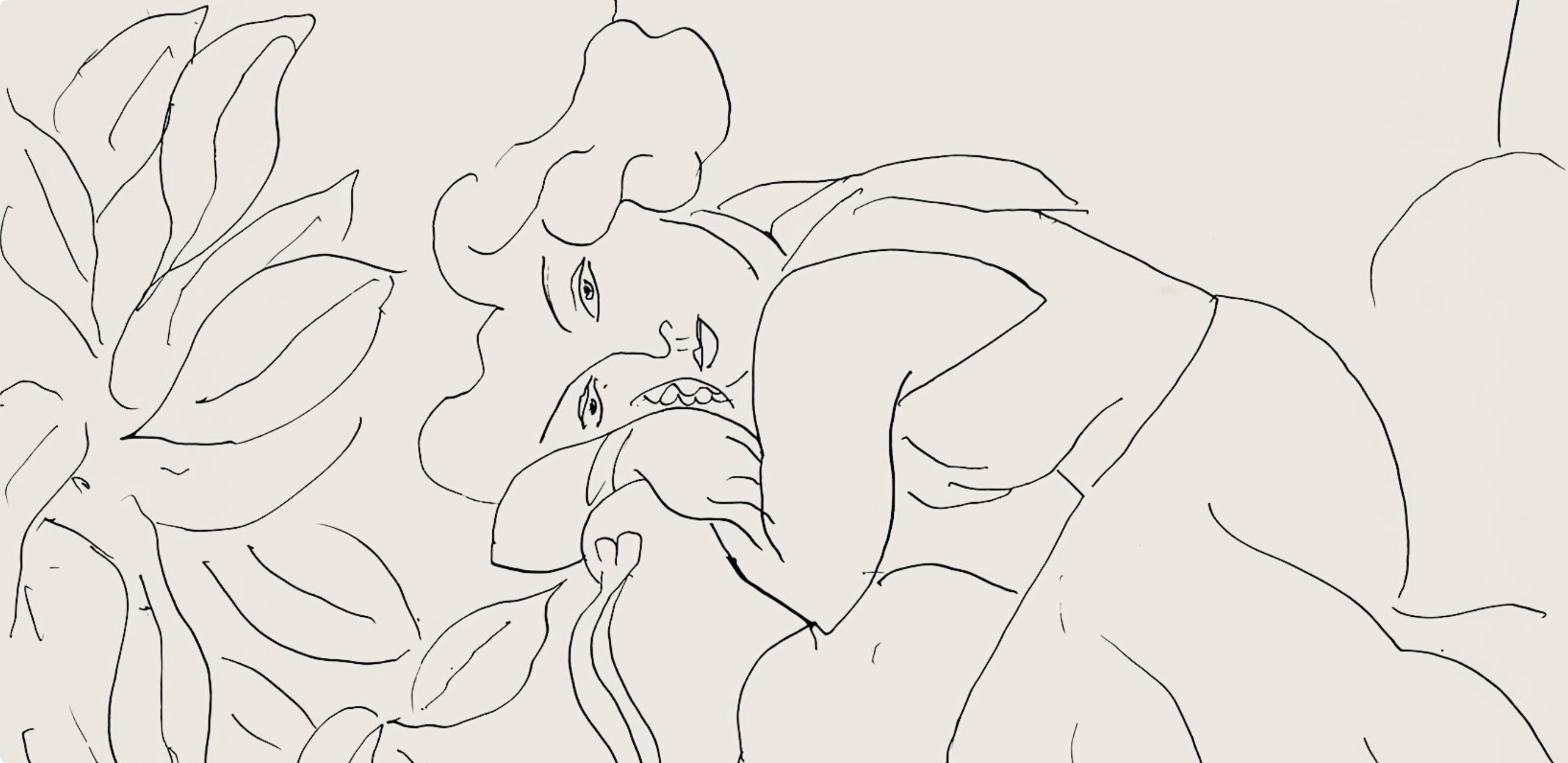 Matisse, Série C, var. 5 (Duthuit 9), Dessins, Thèmes et variations (d'après) - Print de Henri Matisse
