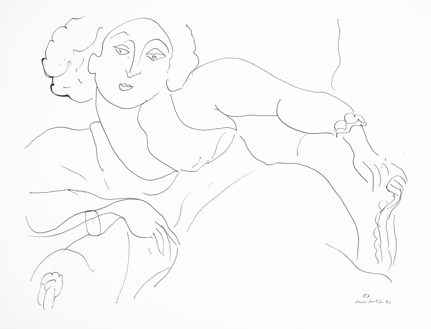Matisse, Série C, var. 7 (Duthuit 9), Dessins, Thèmes et variations (dopo)