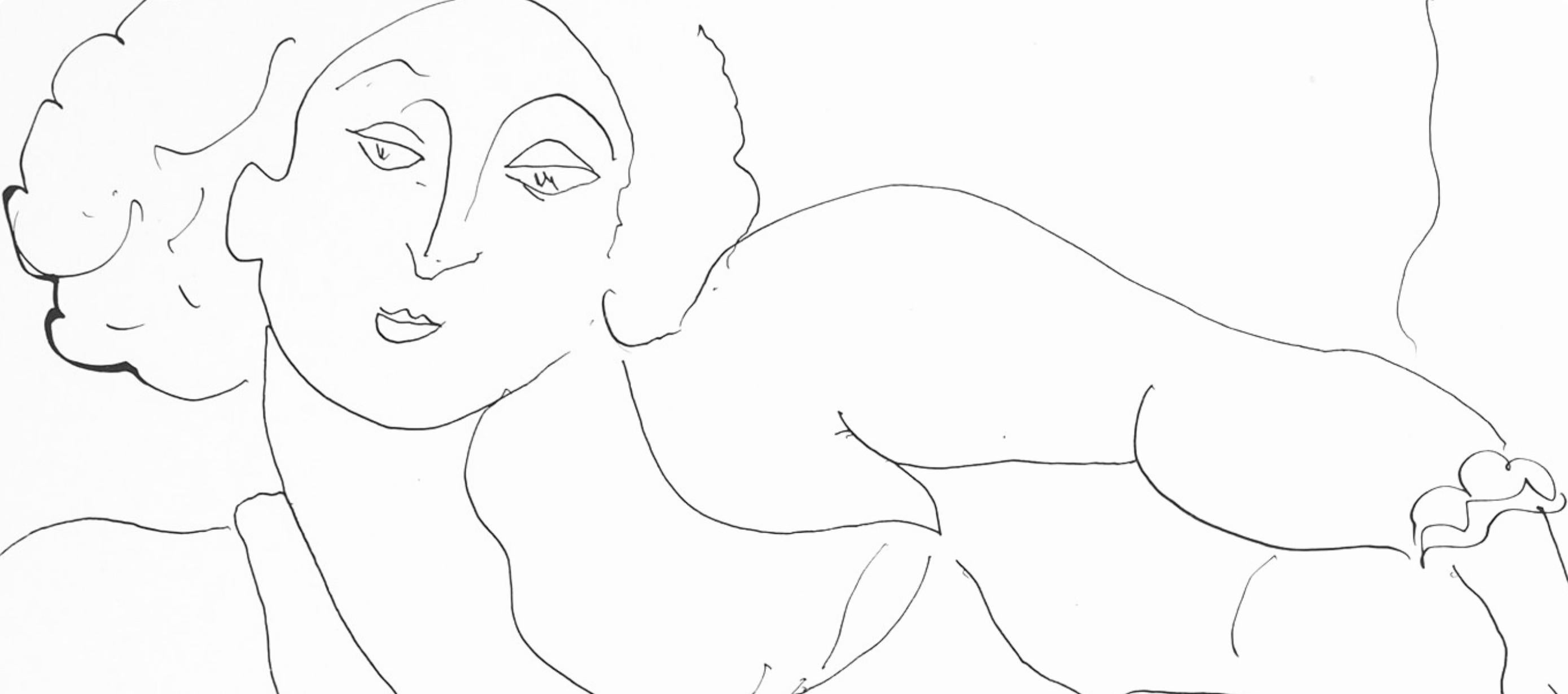 Matisse, Série C, var. 7 (Duthuit 9), Dessins, Thèmes et variations (nach) – Print von Henri Matisse
