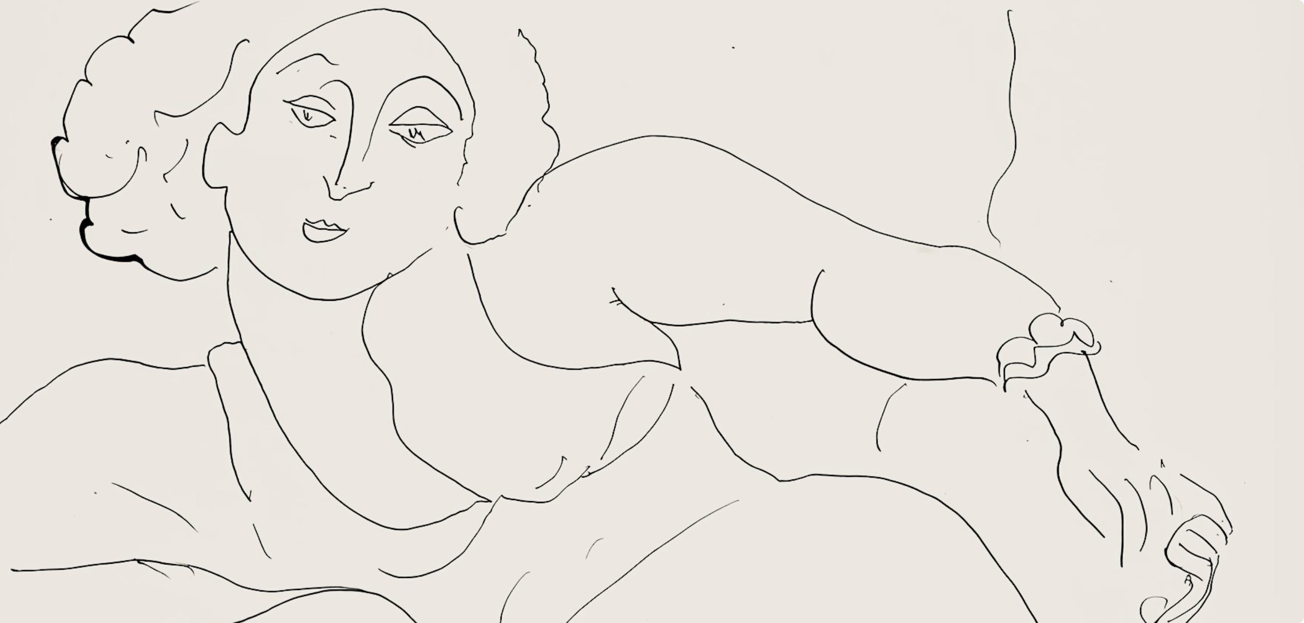 Matisse, Série C, var. 7 (Duthuit 9), Dessins, Thèmes et variations (d'après) - Moderne Print par Henri Matisse