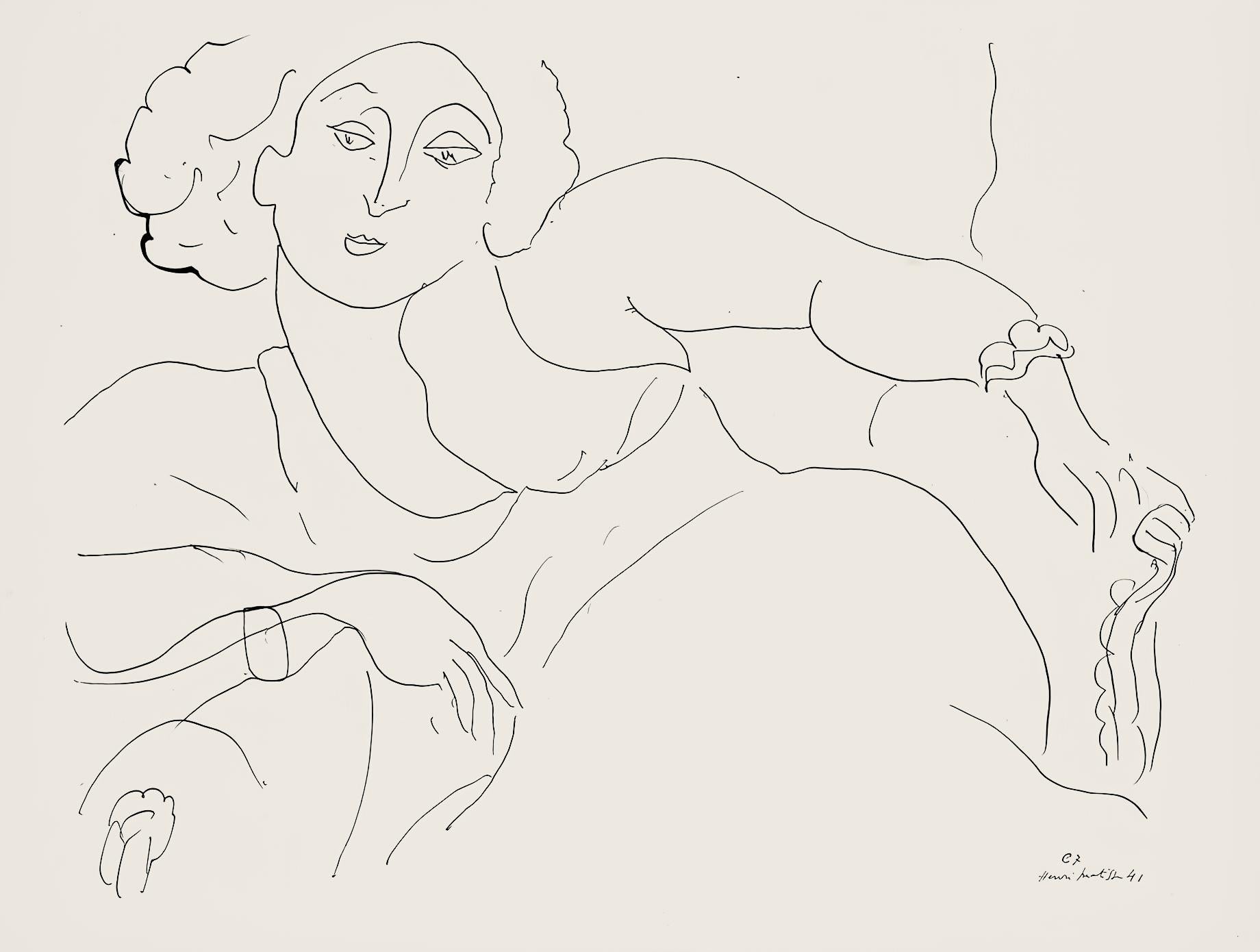 Matisse, Série C, var. 7 (Duthuit 9), Dessins, Thèmes et variations (after)