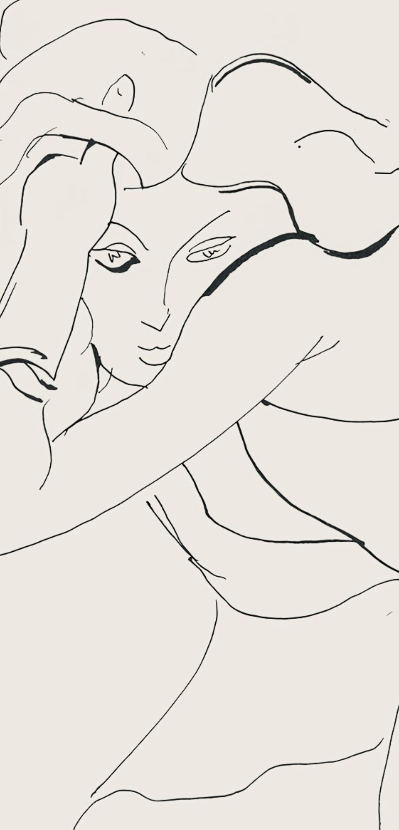 Matisse, Série C, var. 8 (Duthuit 9), Dessins, Thèmes et variations (after) - Print by Henri Matisse