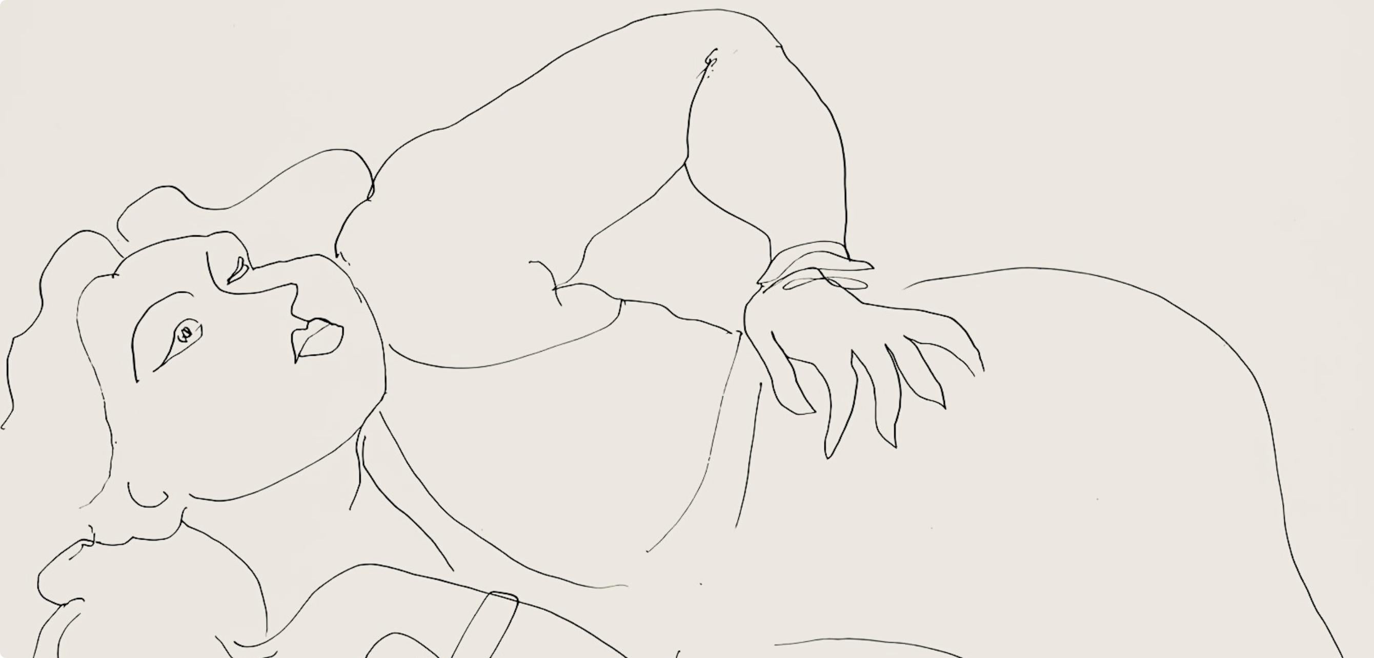 Matisse, Série D, var. 3 (Duthuit 9), Dessins, Thèmes et variations (after) - Print by Henri Matisse