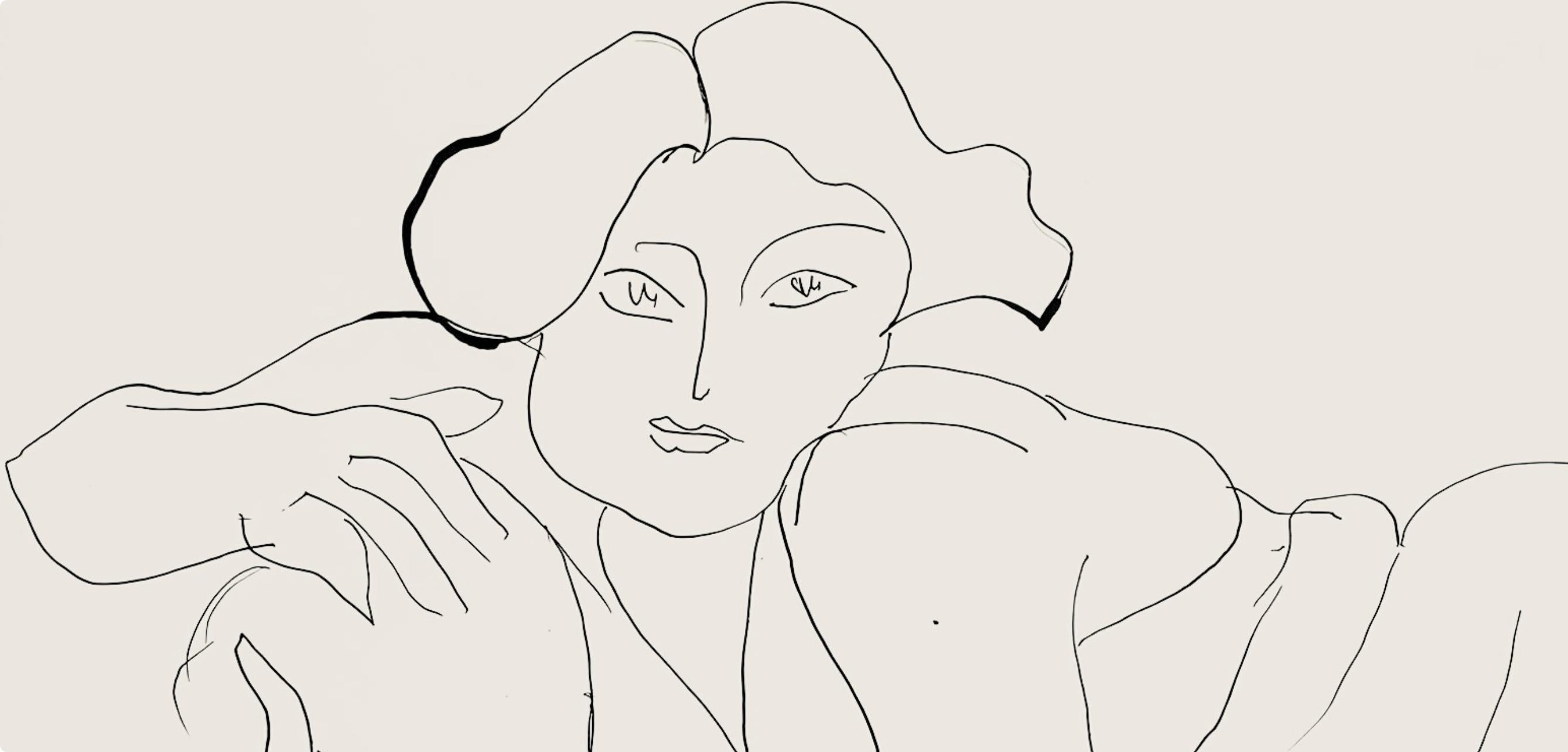 Matisse, Série D, var. 4 (Duthuit 9), Dessins, Thèmes et variations (after) - Print by Henri Matisse