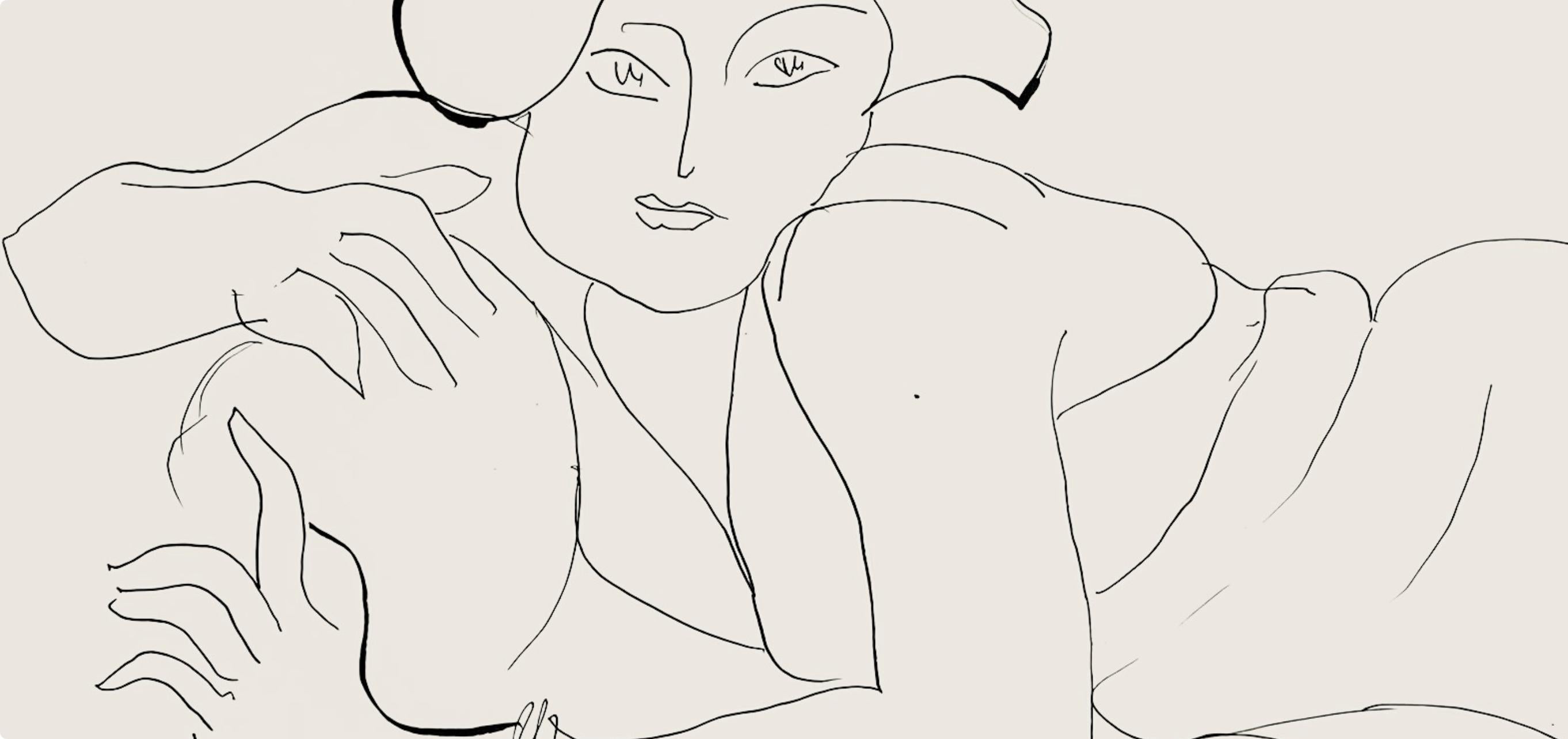 Matisse, Série D, var. 4 (Duthuit 9), Dessins, Thèmes et variations (after) - Modern Print by Henri Matisse
