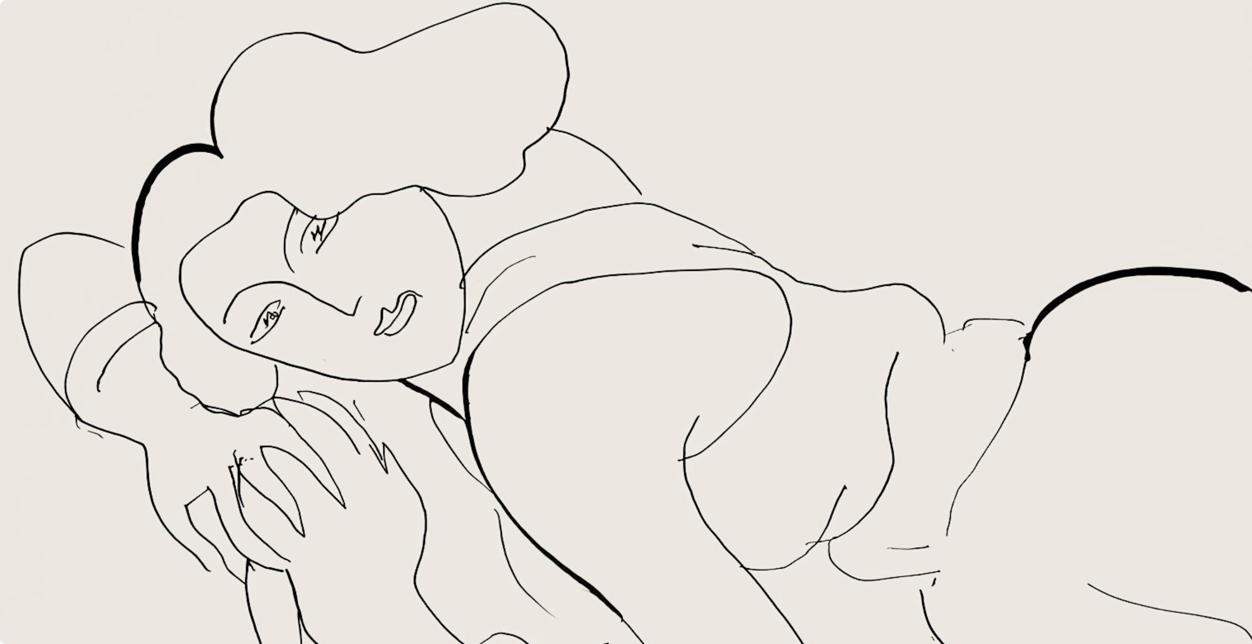 Matisse, Série D, var. 5 (Duthuit 9), Dessins, Thèmes et variations (after) - Print by Henri Matisse