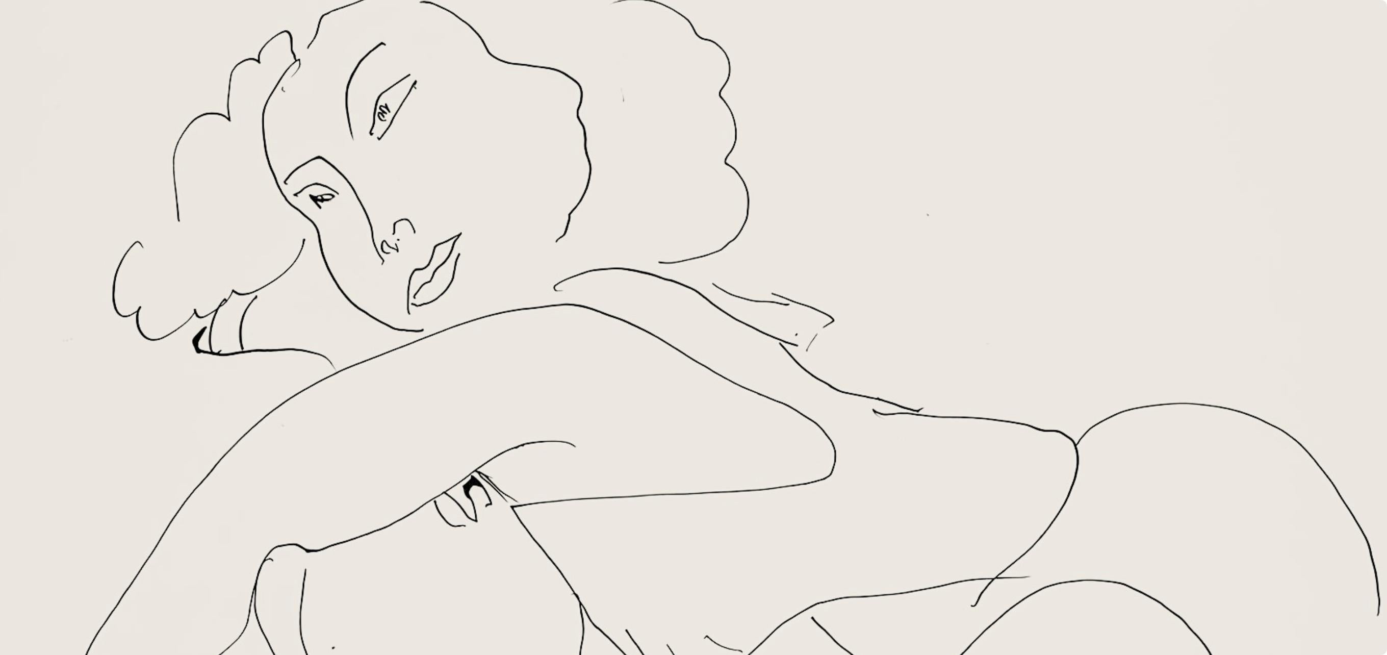 Matisse, Série D, var. 7 (Duthuit 9), Dessins, Thèmes et variations (after) - Print by Henri Matisse