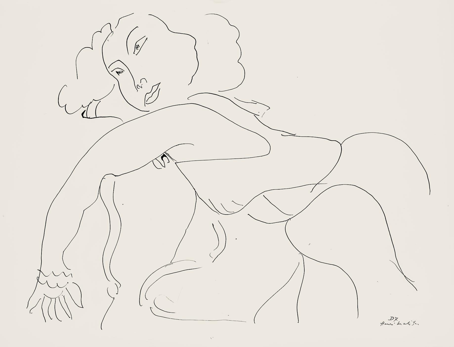 Matisse, Série D, var. 7 (Duthuit 9), Dessins, Thèmes et variations (after)