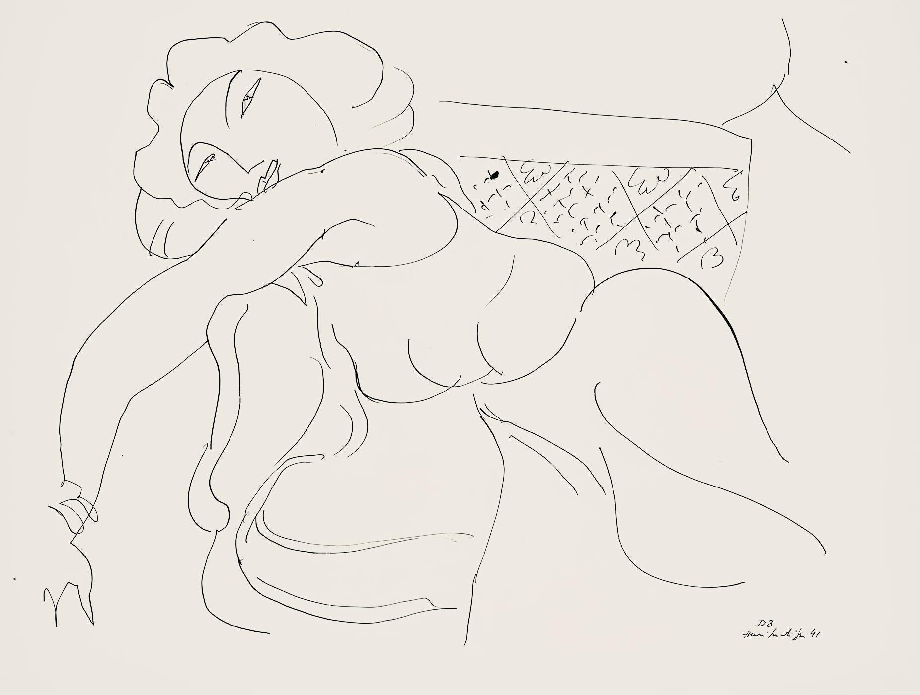 Matisse, Série D, var. 8 (Duthuit 9), Dessins, Thèmes et variations (dopo)