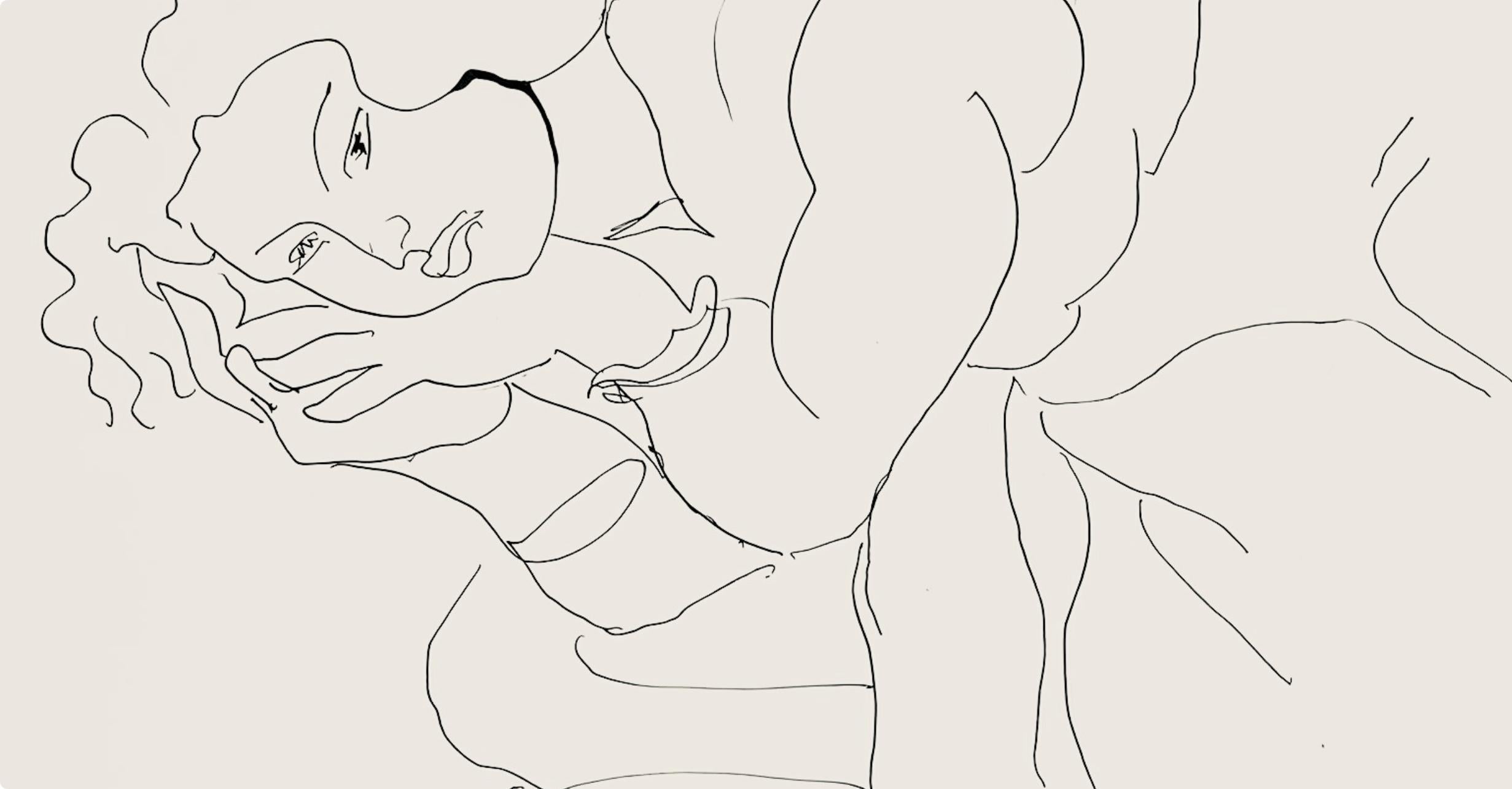 Matisse, Série D, var. 9 (Duthuit 9), Dessins, Thèmes et variations (after) - Modern Print by Henri Matisse