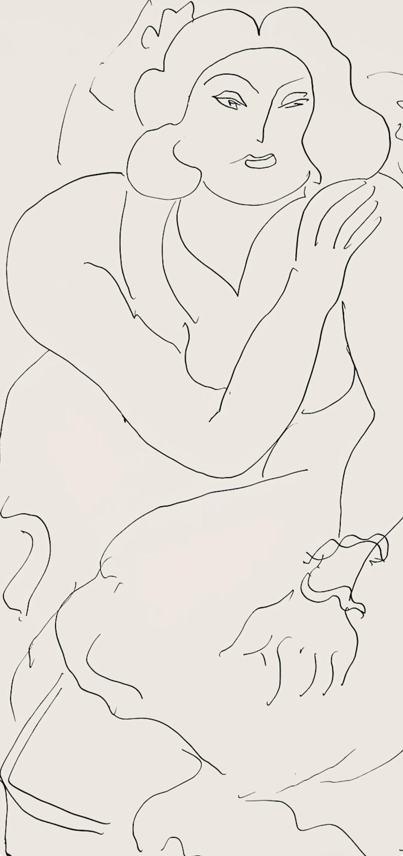Matisse, Série E, var. 10 (Duthuit 9), Dessins, Thèmes et variations (after) - Print by Henri Matisse