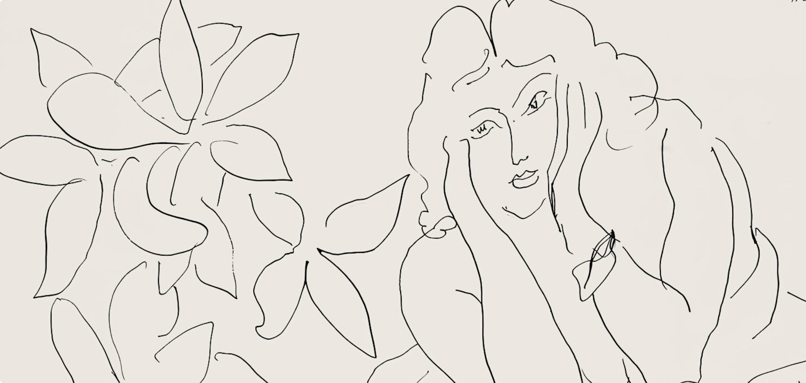 Matisse, Série E, var. 13 (Duthuit 9), Dessins, Thèmes et variations (after) - Print by Henri Matisse