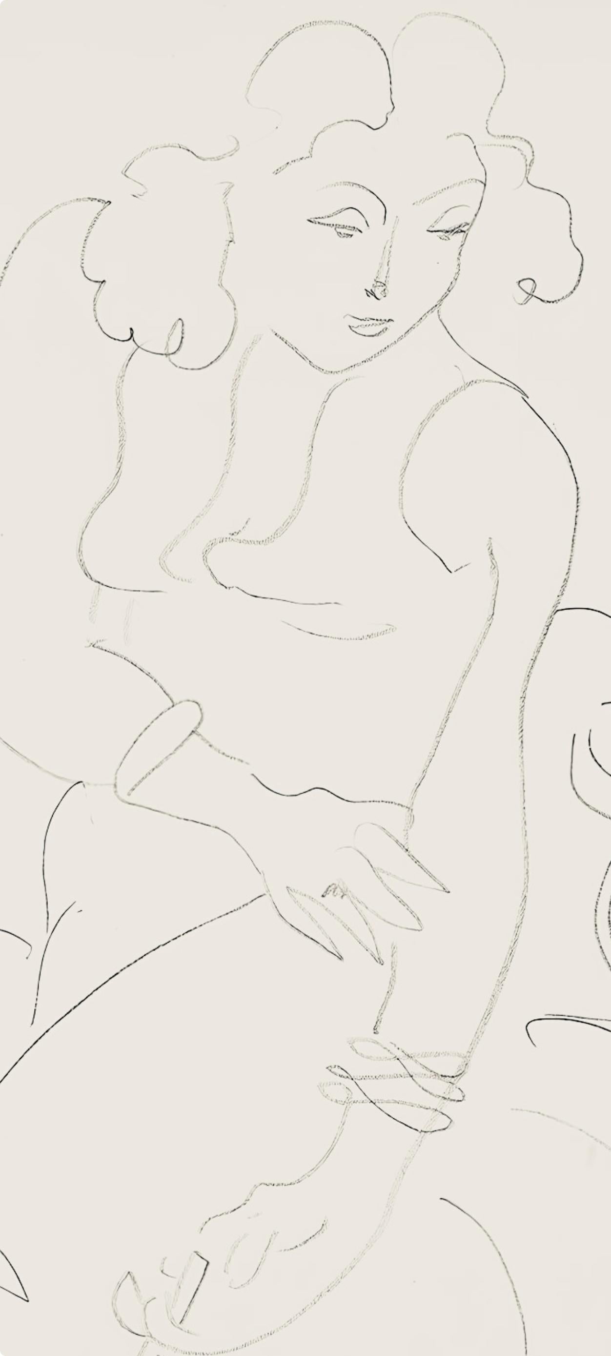 Matisse, Série E, var. 2 (Duthuit 9), Dessins, Thèmes et variations (d'après) - Print de Henri Matisse