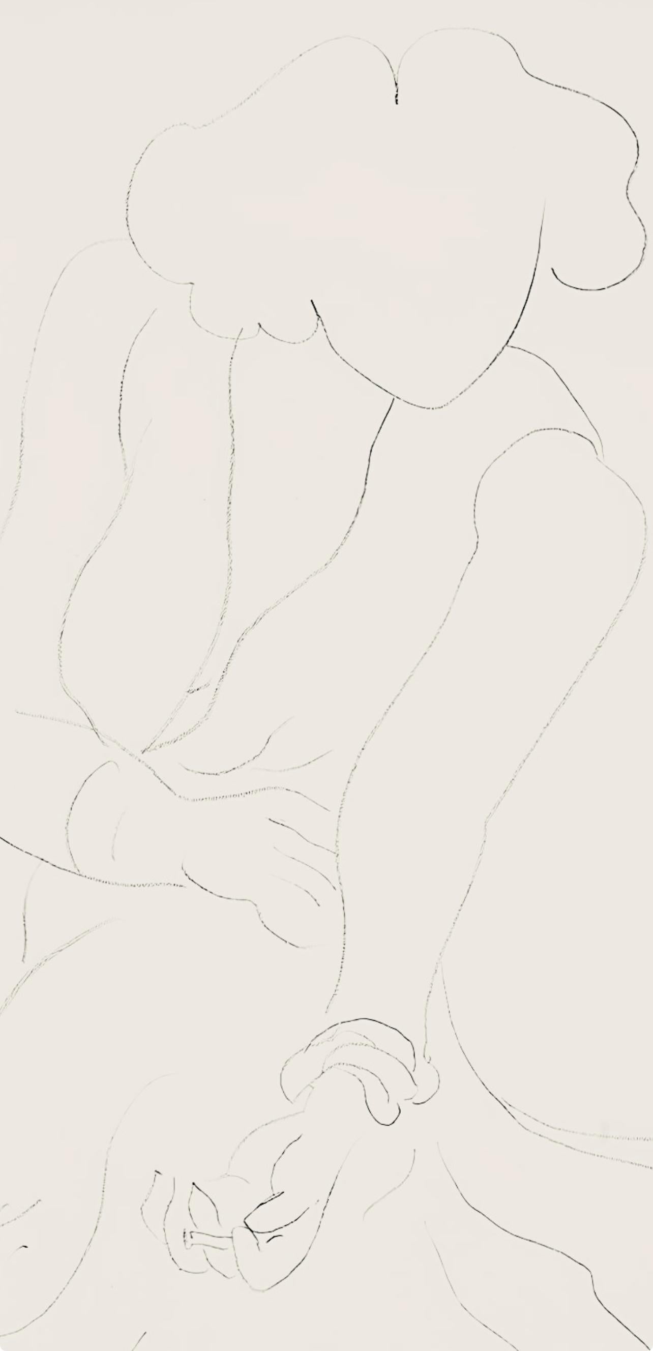 Matisse, Série E, var. 3 (Duthuit 9), Dessins, Thèmes et variations (d'après) - Print de Henri Matisse