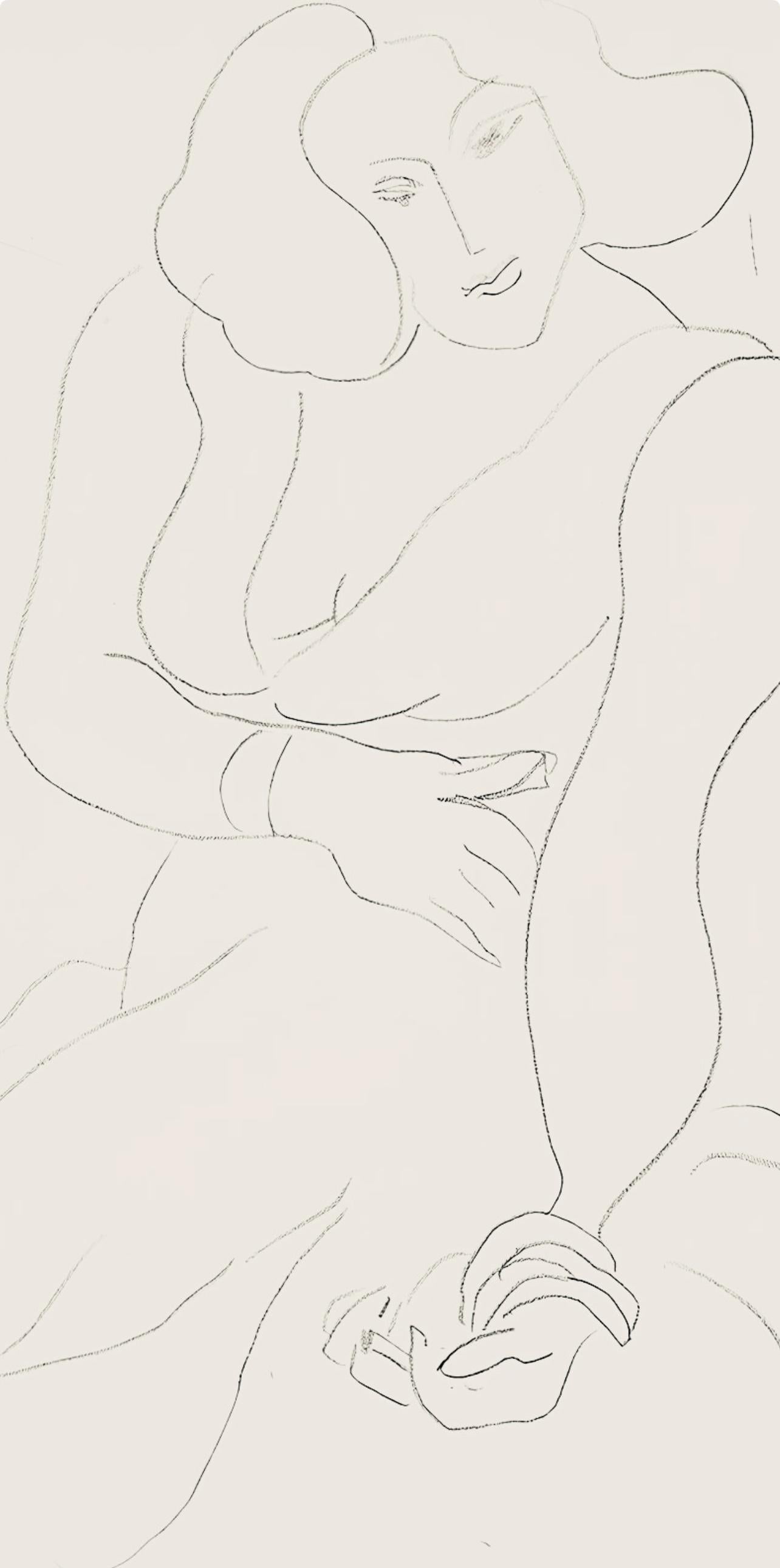 Matisse, Série E, var. 4 (Duthuit 9), Dessins, Thèmes et variations (after) - Print by Henri Matisse