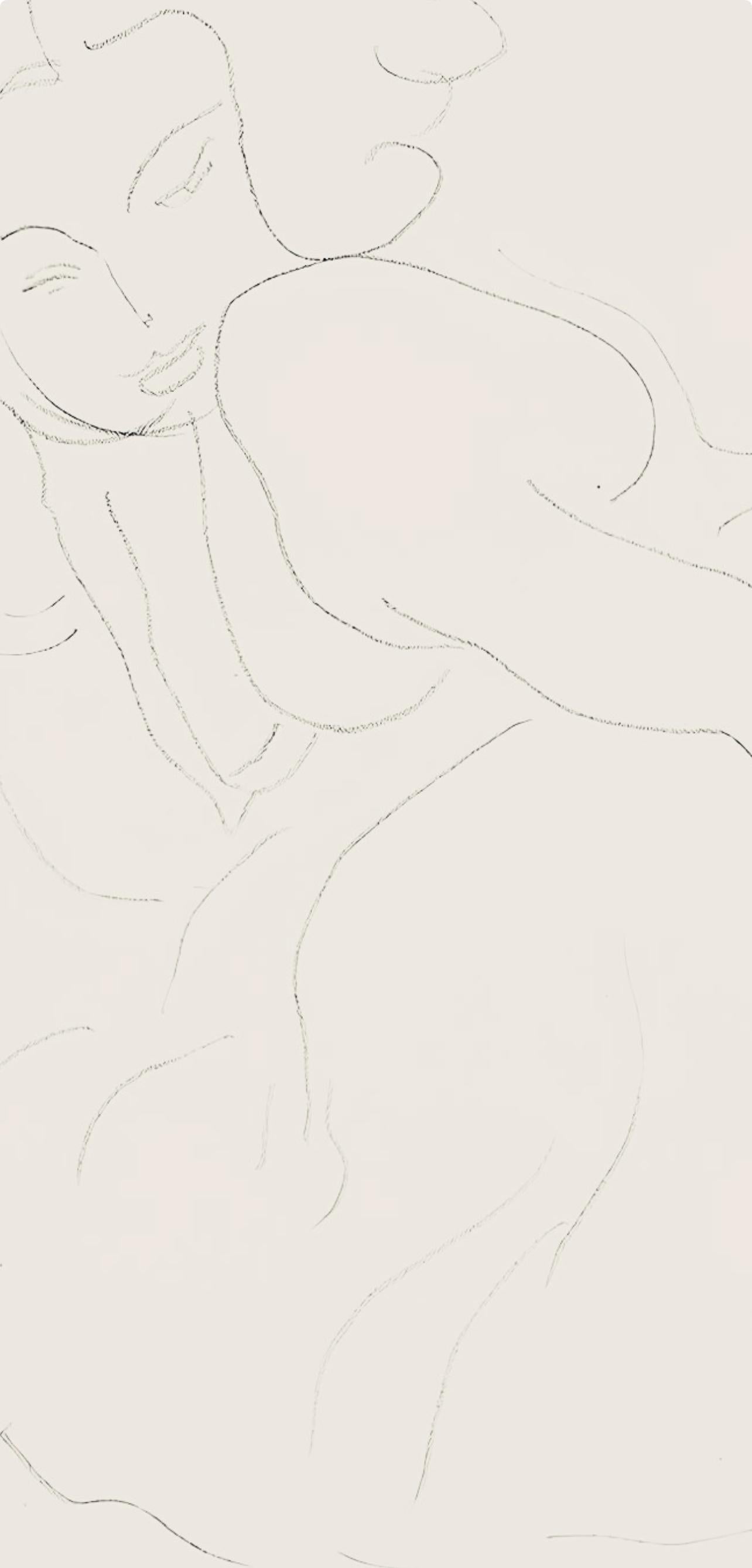 Matisse, Série E, var. 5 (Duthuit 9), Dessins, Thèmes et variations (d'après) - Moderne Print par Henri Matisse
