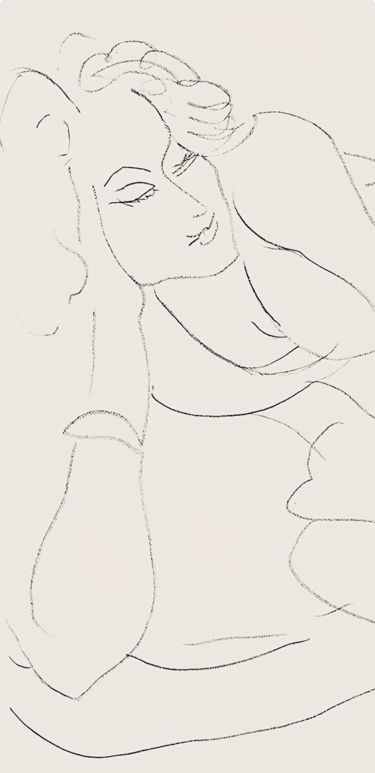 Matisse, Série E, var. 7 (Duthuit 9), Dessins, Thèmes et variations (after) - Print by Henri Matisse