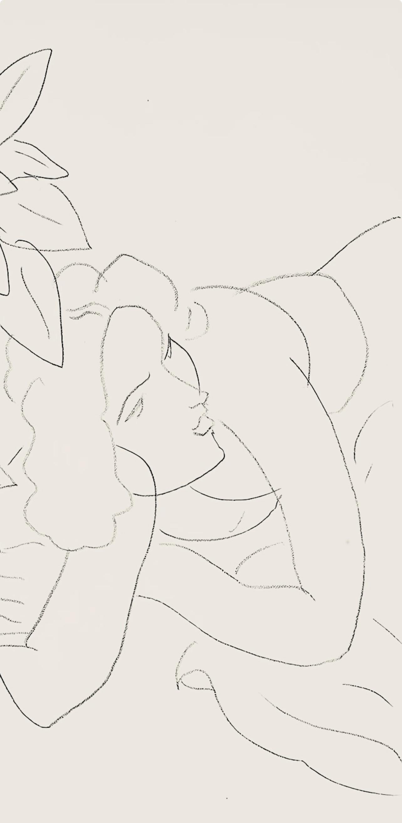 Matisse, Série E, var. 8 (Duthuit 9), Dessins, Thèmes et variations (nach) – Print von Henri Matisse