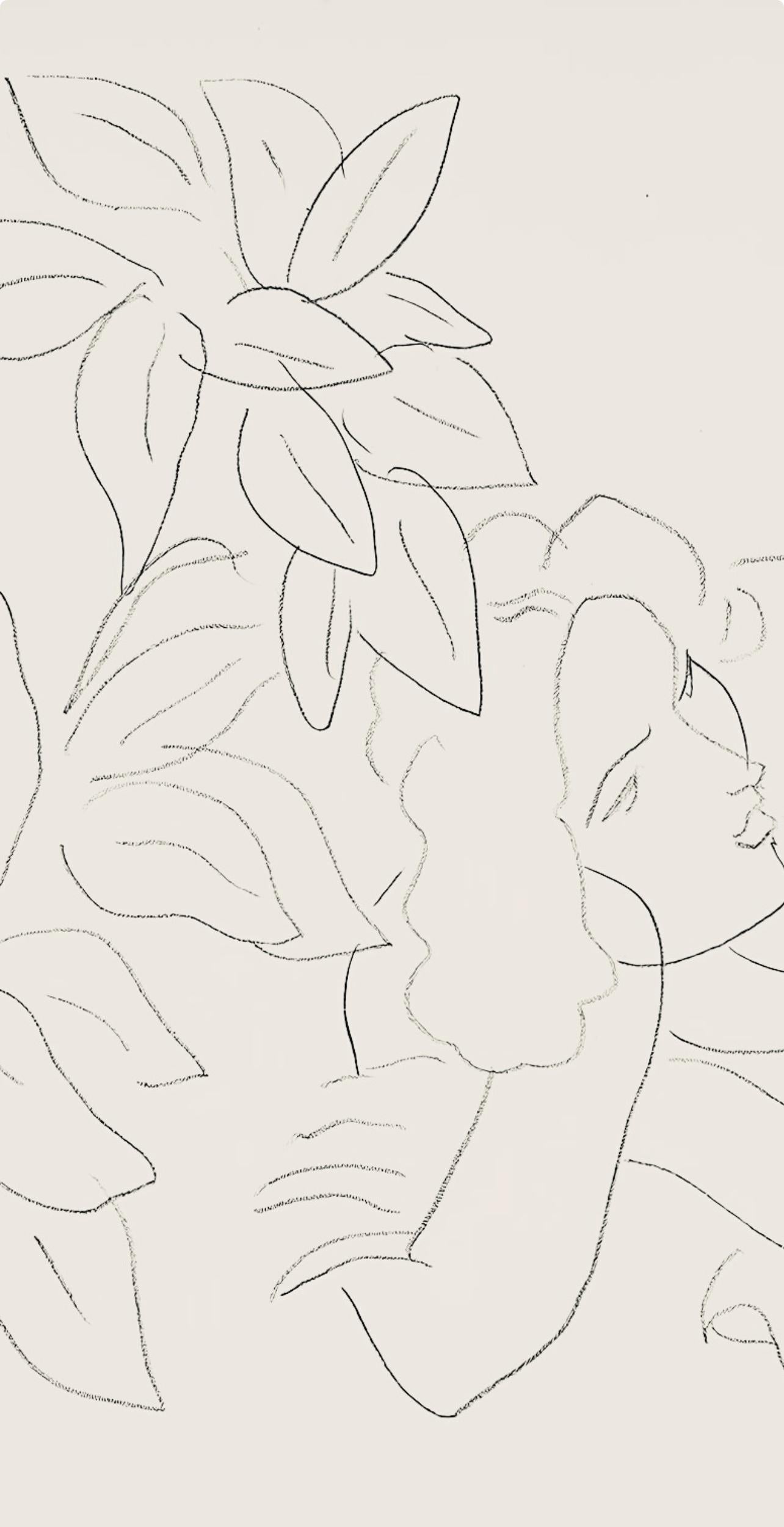 Matisse, Série E, var. 8 (Duthuit 9), Dessins, Thèmes et variations (nach) (Moderne), Print, von Henri Matisse