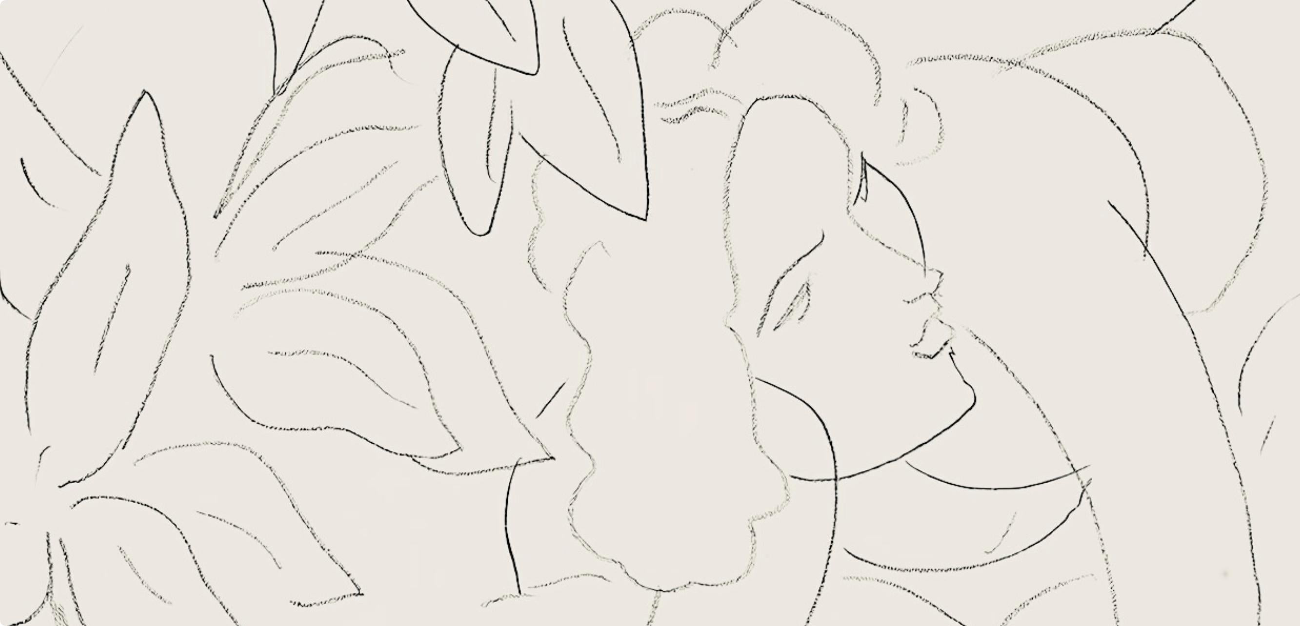 Matisse, Série E, var. 8 (Duthuit 9), Dessins, Thèmes et variations (nach) (Beige), Abstract Print, von Henri Matisse