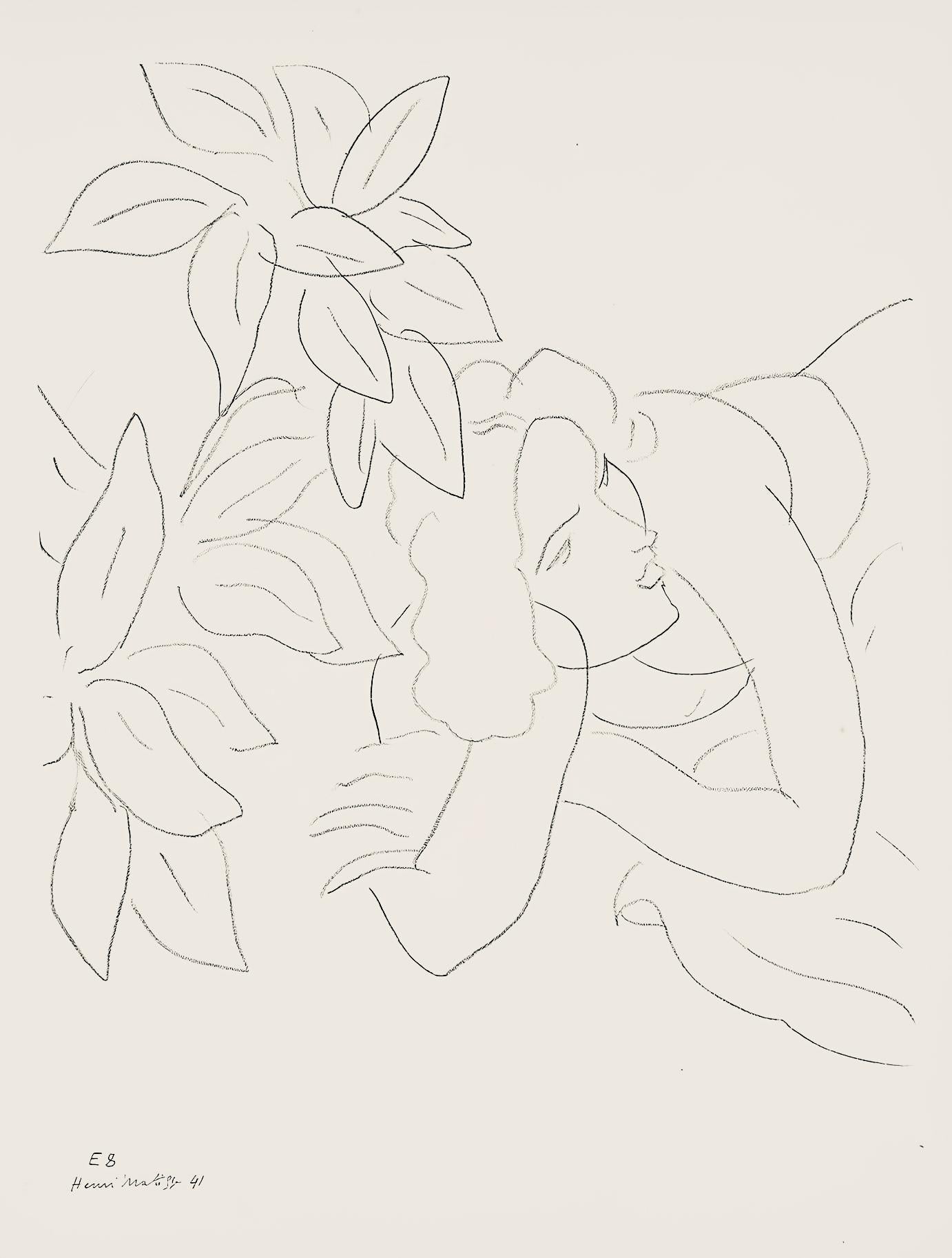 Henri Matisse Abstract Print – Matisse, Série E, var. 8 (Duthuit 9), Dessins, Thèmes et variations (nach)