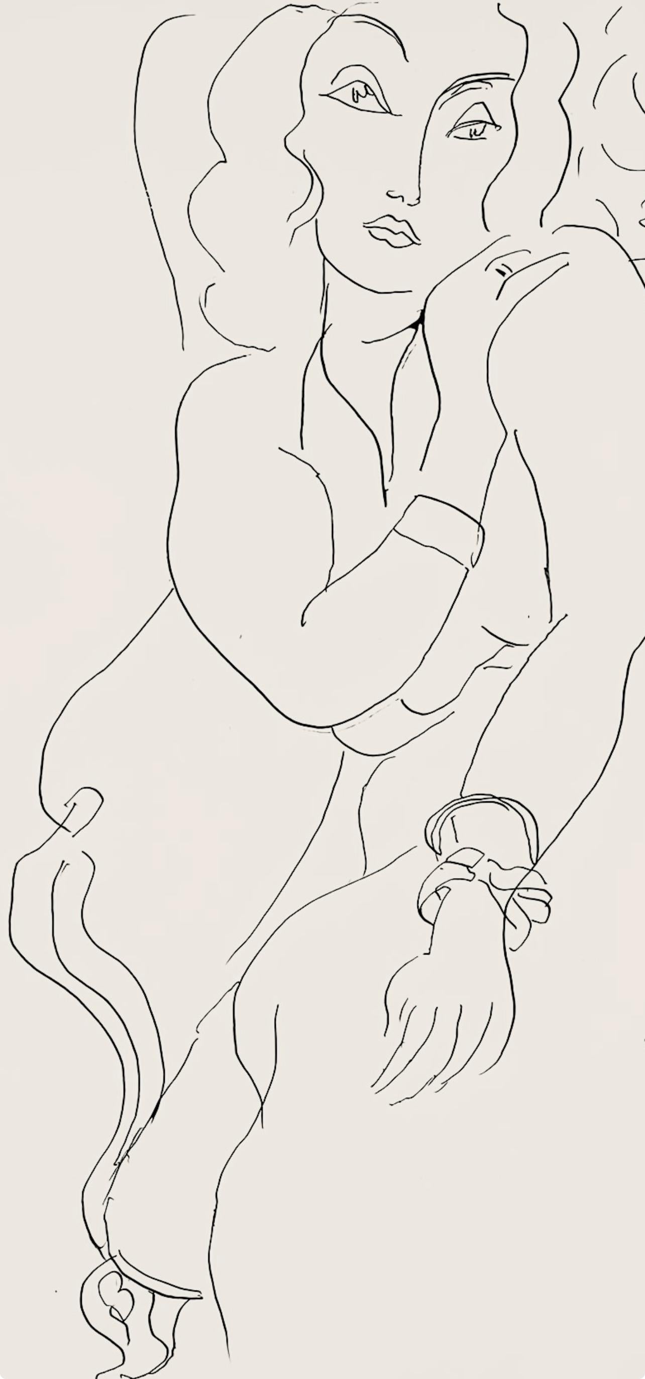Matisse, Série E, var. 9 (Duthuit 9), Dessins, Thèmes et variations (after) - Print by Henri Matisse