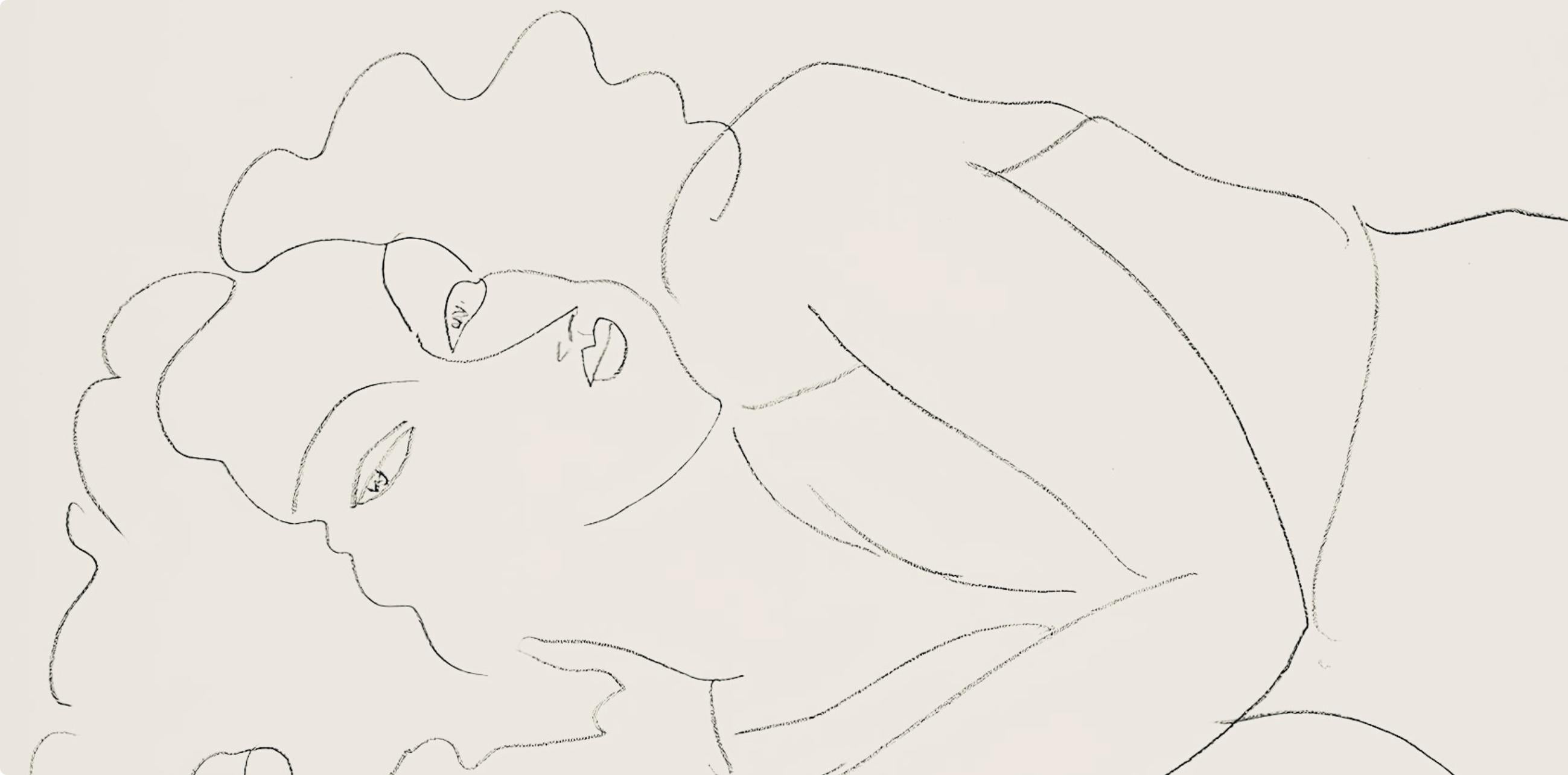 Matisse, Série F, var. 10 (Duthuit 9), Dessins, Thèmes et variations (d'après) - Print de Henri Matisse