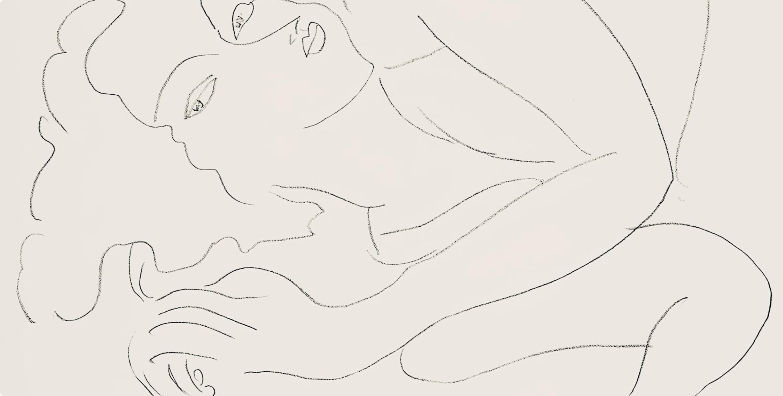 Matisse, Série F, var. 10 (Duthuit 9), Dessins, Thèmes et variations (d'après) - Moderne Print par Henri Matisse