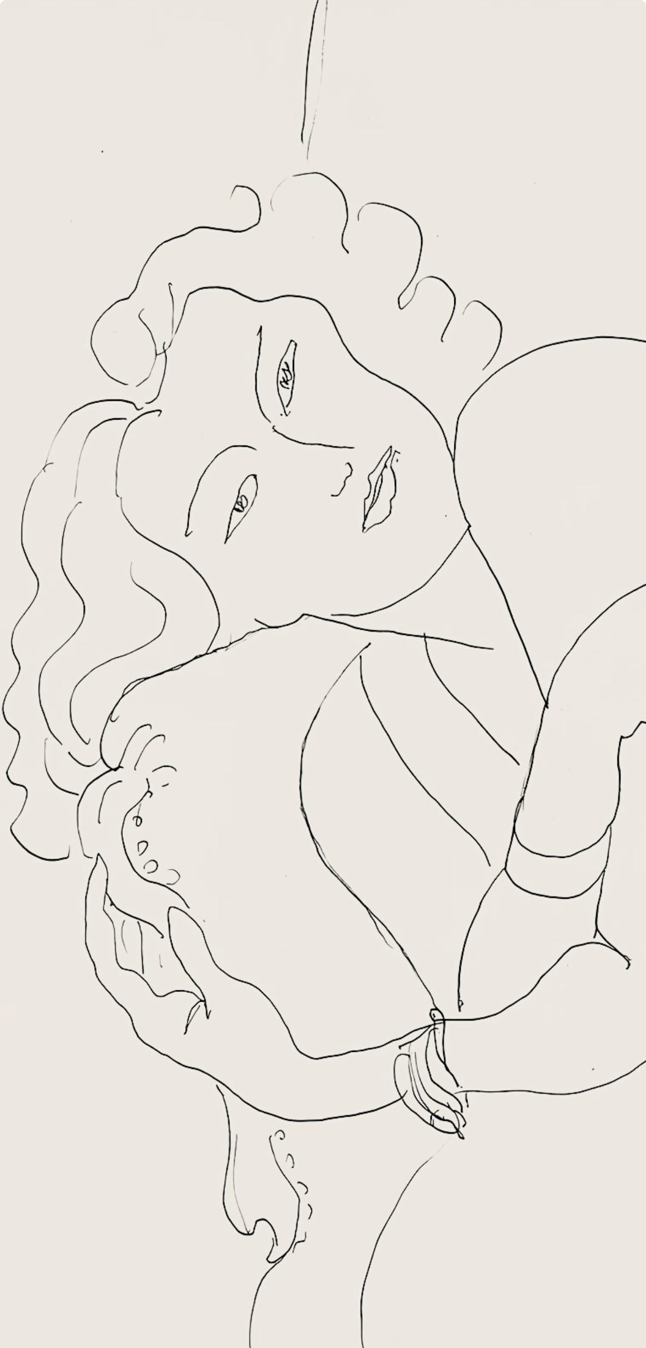 Matisse, Série F, var. 3 (Duthuit 9), Dessins, Thèmes et variations (after) - Print by Henri Matisse