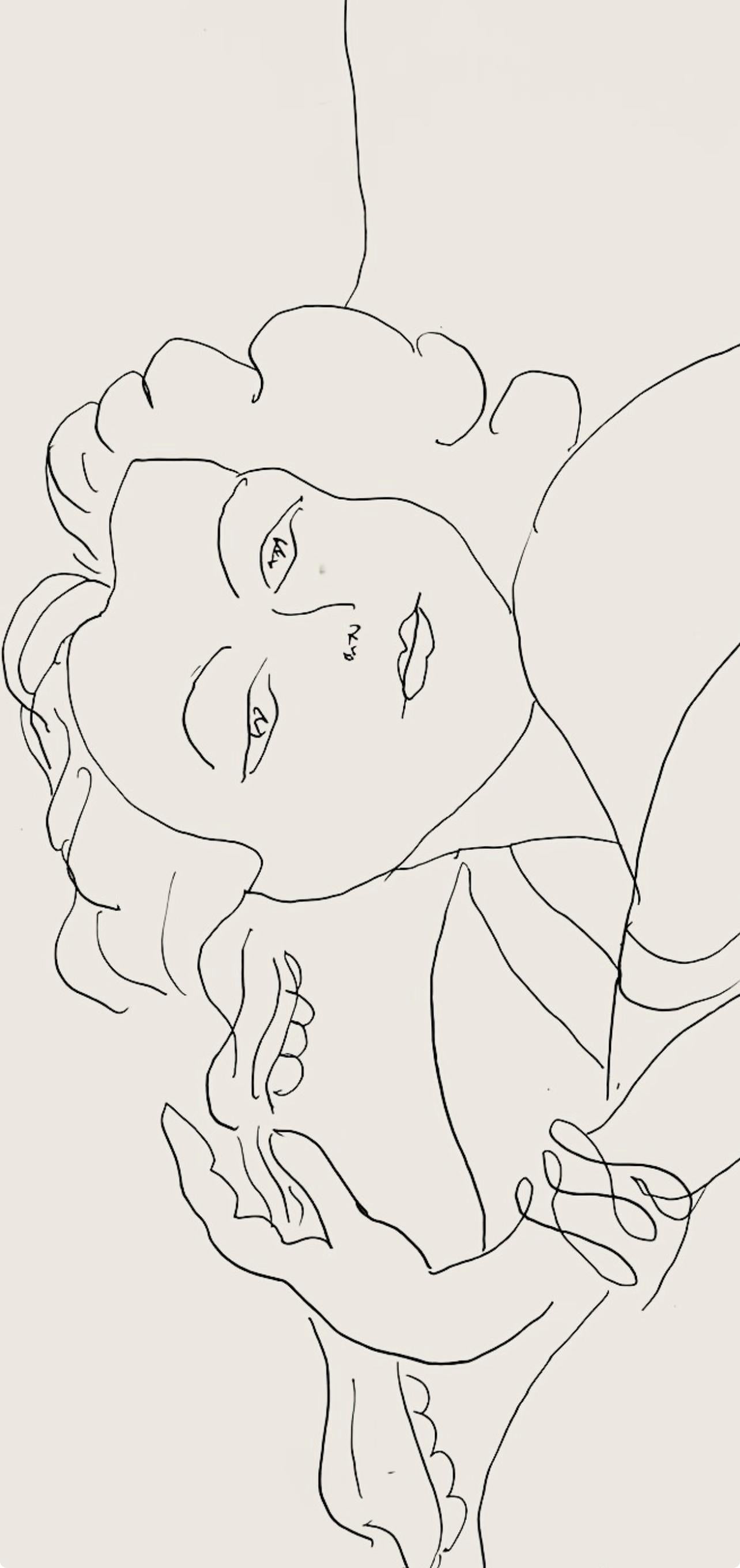 Matisse, Série F, var. 4 (Duthuit 9), Dessins, Thèmes et variations (after) - Print by Henri Matisse