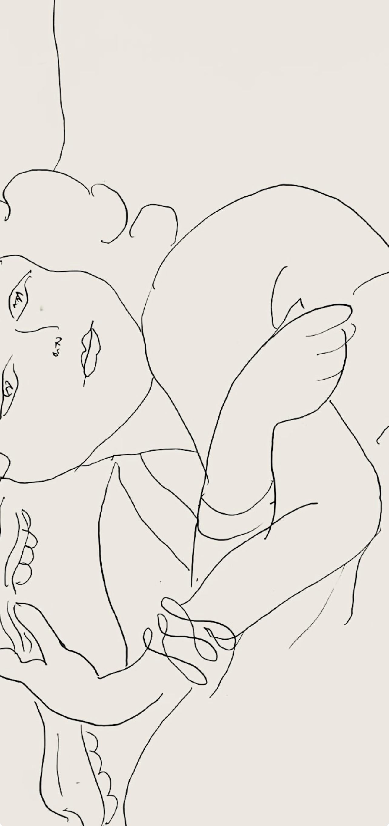 Matisse, Série F, var. 4 (Duthuit 9), Dessins, Thèmes et variations (after) - Modern Print by Henri Matisse